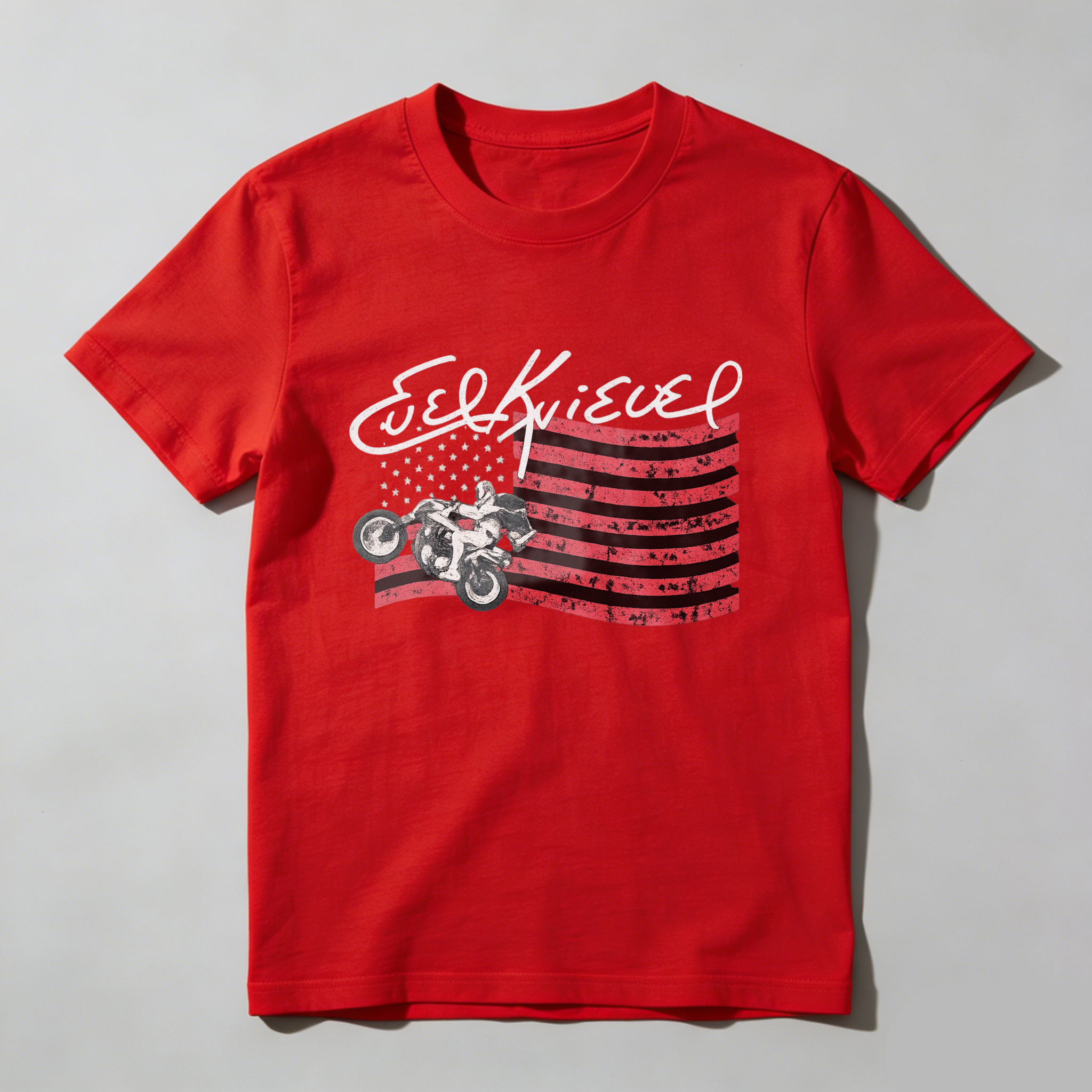 Joe Quieer American Flag Motorcycle T Shirt Made In Usa