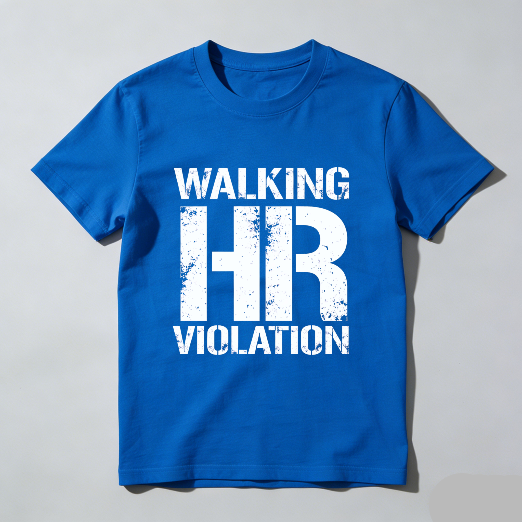 TEECURENT Walking Hr Violation T Shirt Humor Gift For Workplace Jokes Office Fun Wear WOMEN