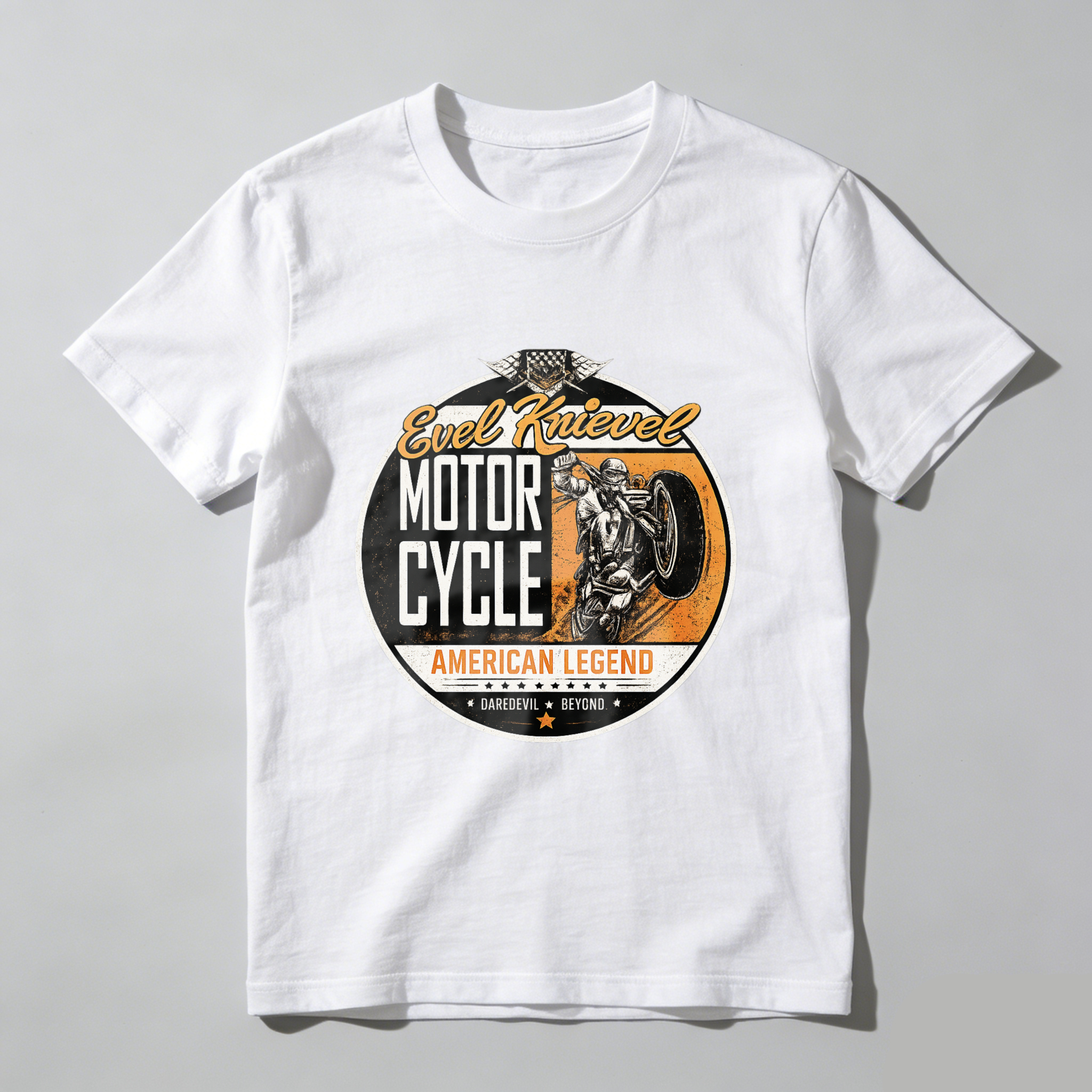 Evel Knievel Motorcycle American Legend T Shirt Made In Usa