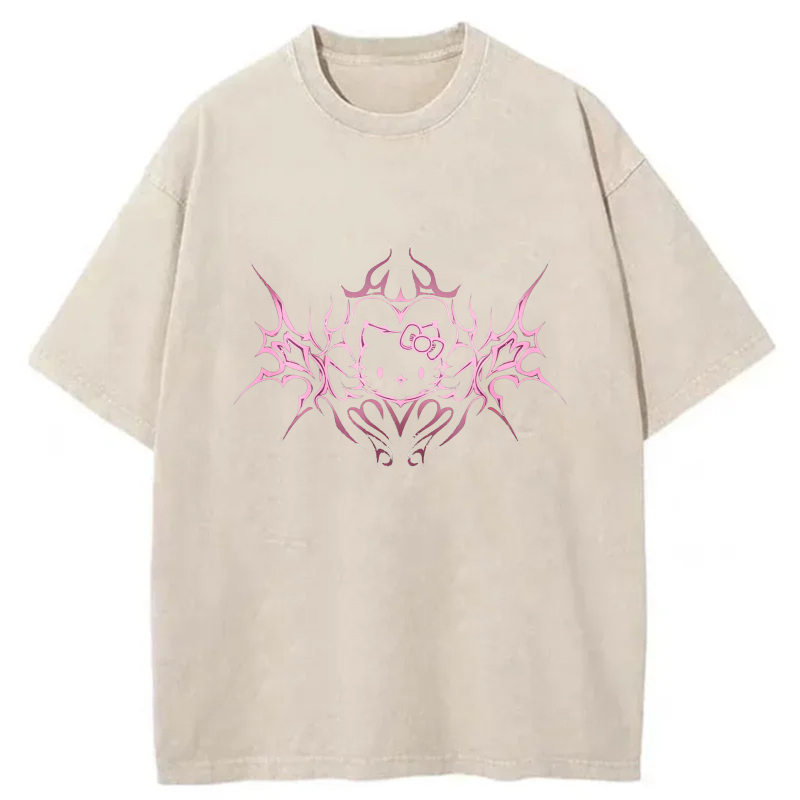 Pink Tribal Hello Kitty Design tshirt 100% cotton