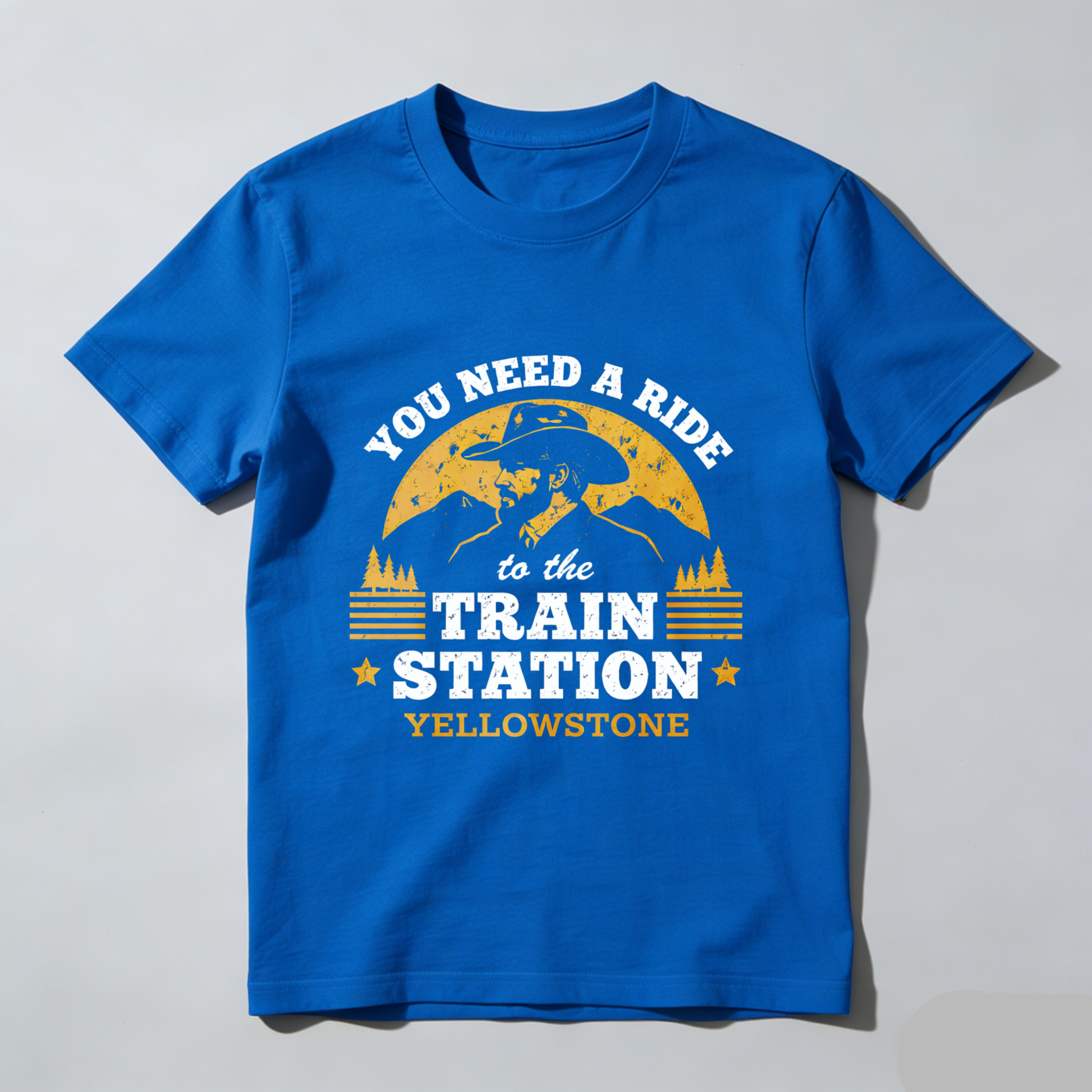 TEECURENT You Need A Ride To The Train Station Yellowstone T Shirt