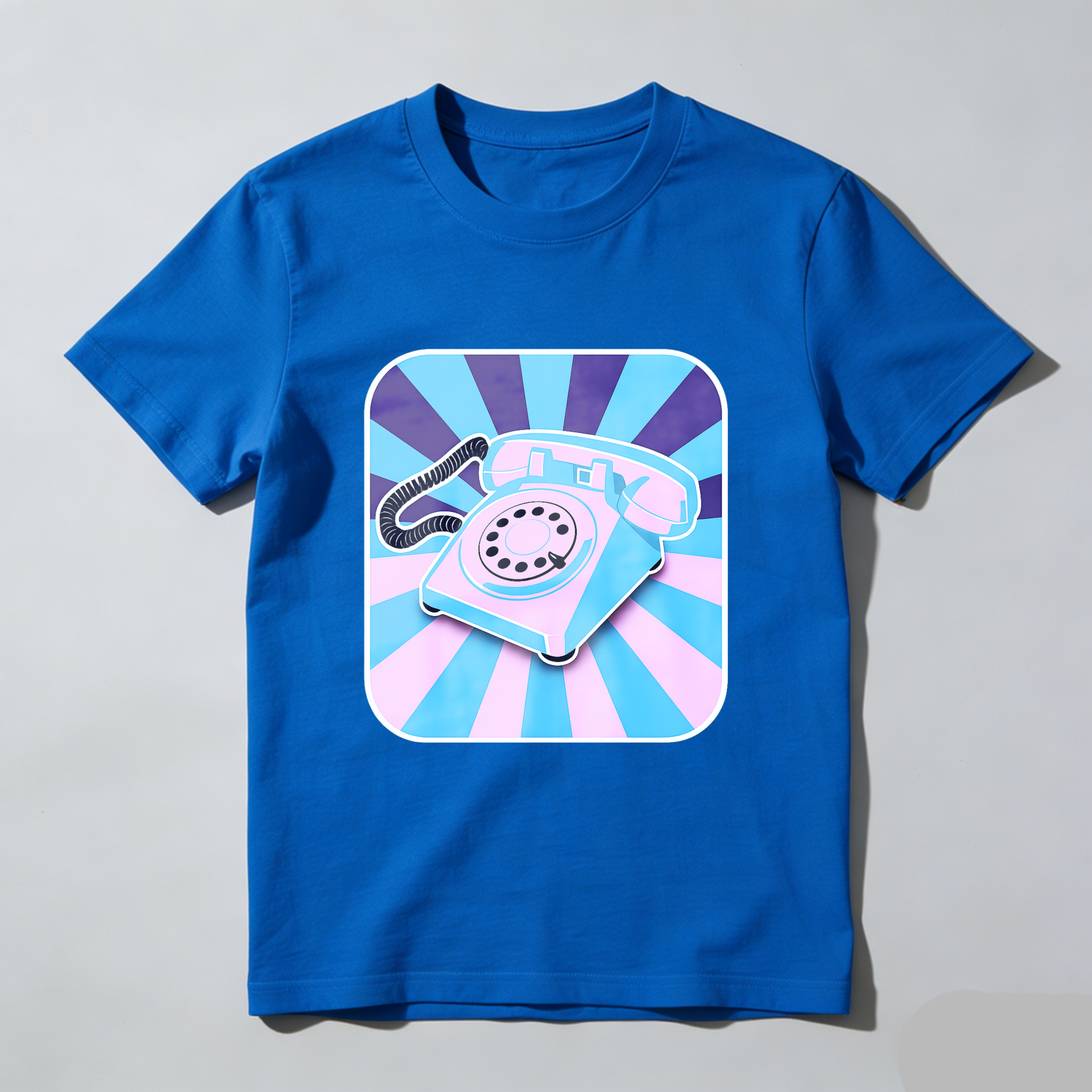 Retro Telephone Graphic T Shirt Made In Usa Vintage Phone Design Unisex Casual Wear