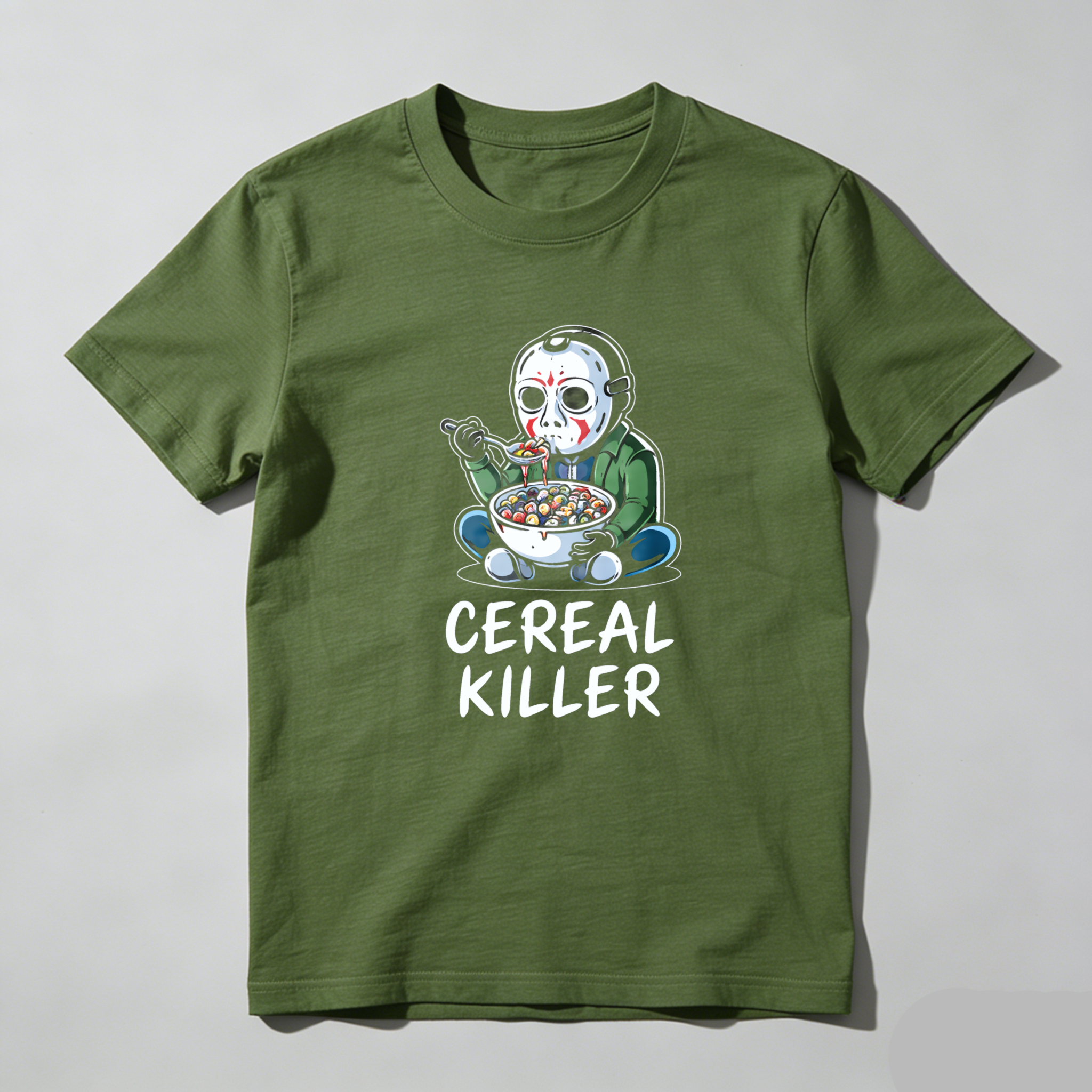 TEECURENT Cereal Killer Halloween Horror Movie Character T-Shirt With Funny Pop Culture Design For Men And Women-TeeCurent