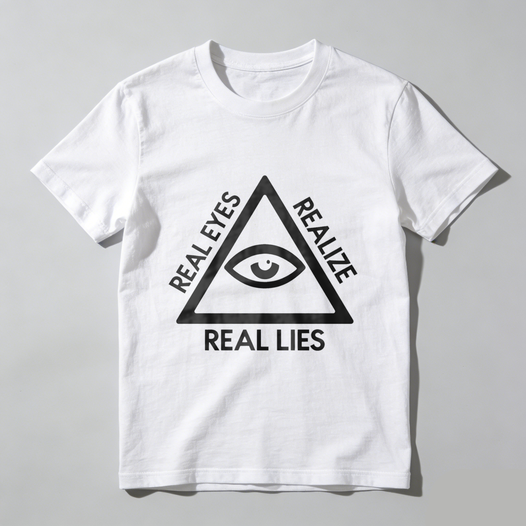 TEECURENT  Real Eyes Realize Real Lies Eye Symbol TEECURENT