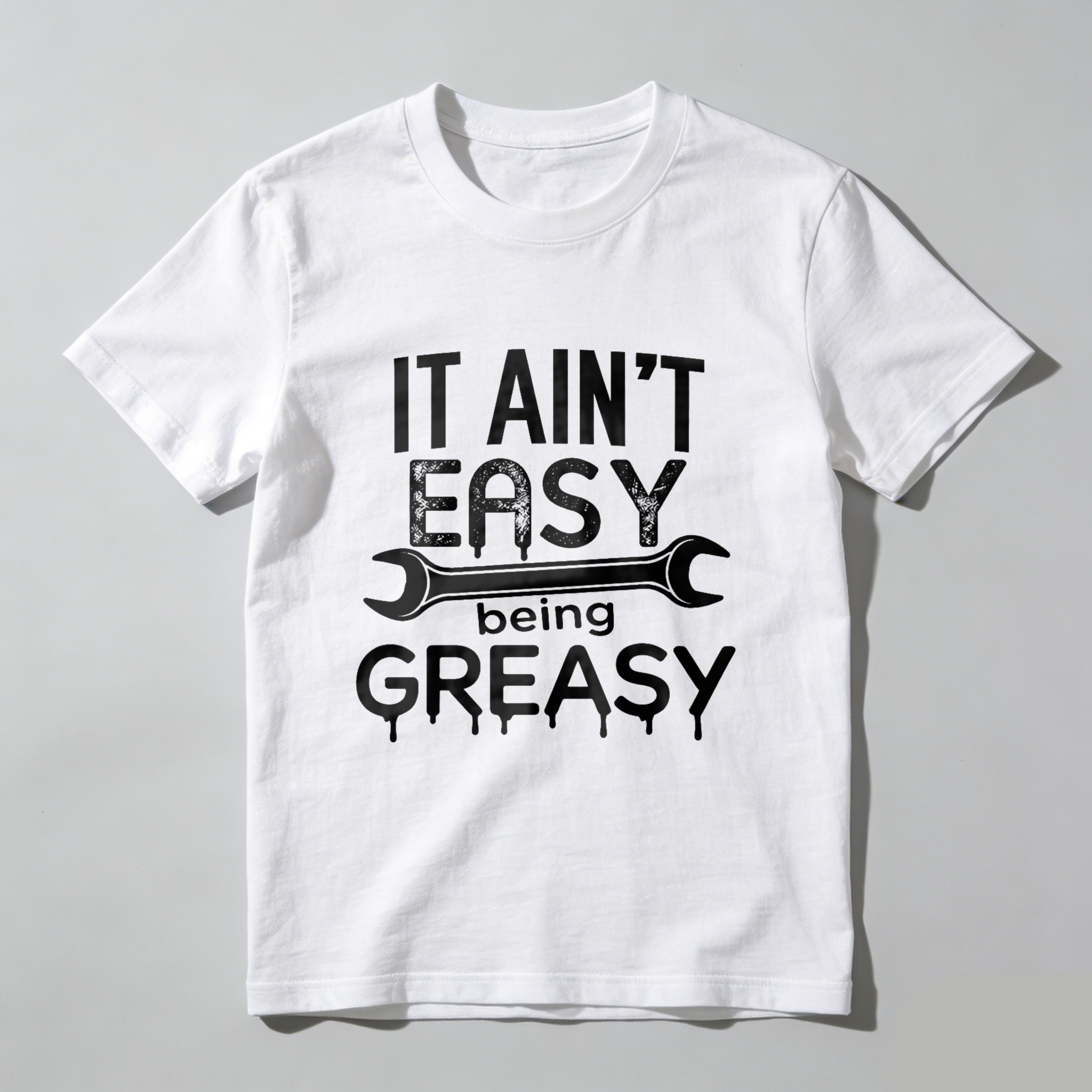 It Aint Easy Being Greasy Mechanic T Shirt Funny Auto Repair Garage Work Shirt