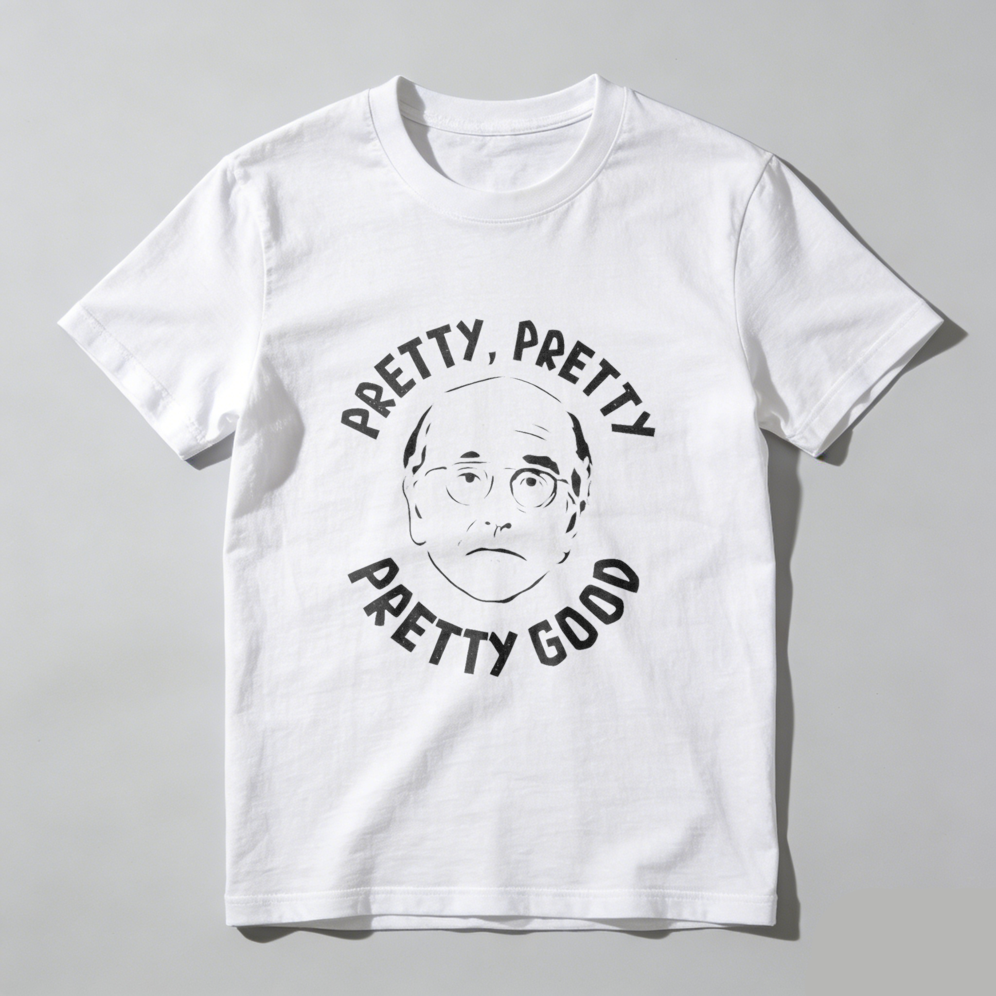 TEECURENT Pretty Pretty Pretty Good T Shirt With Cartoon Face Design Black Men Women Unisex Casual Tee