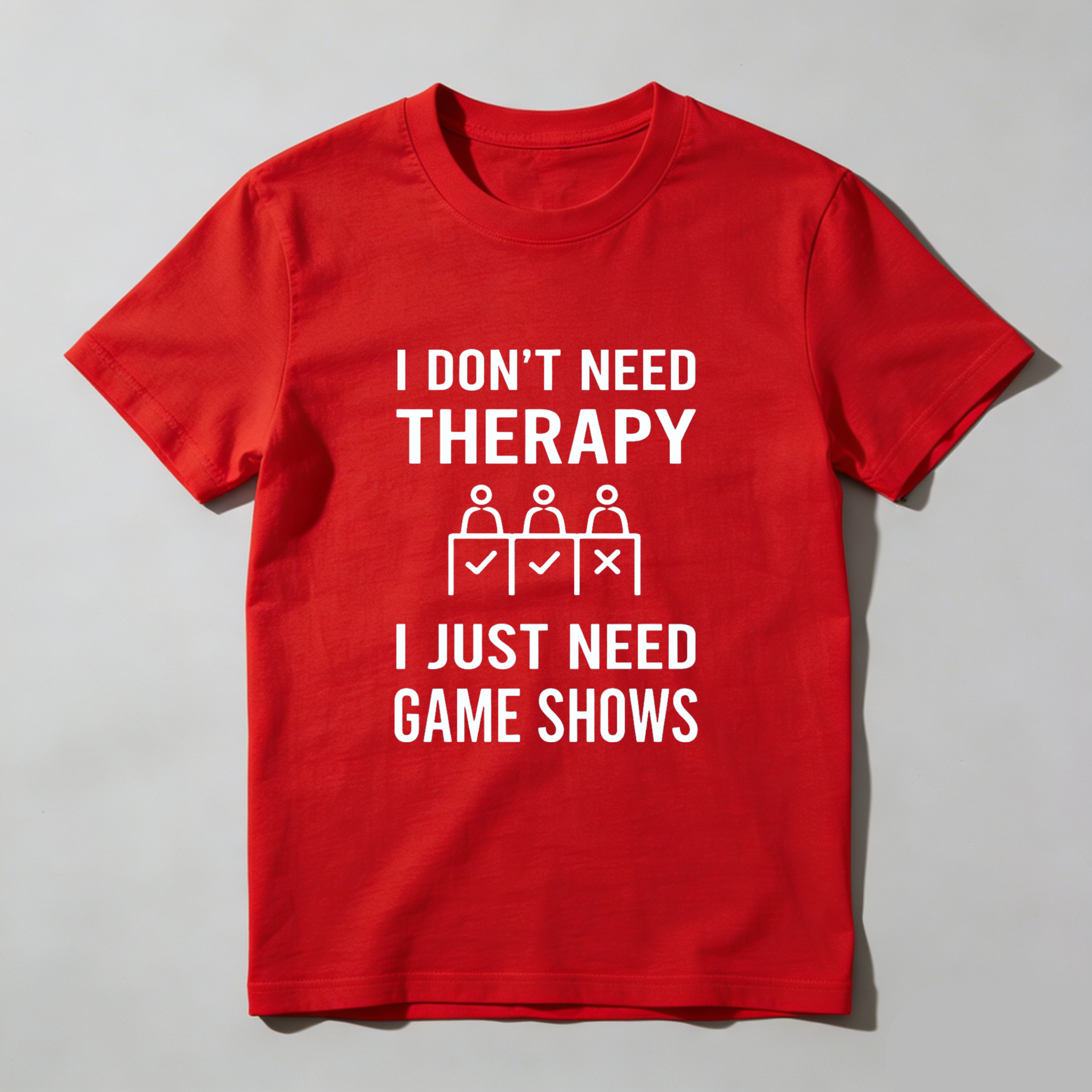 TEECURENT I Dont Need Therapy I Just Need Game Shows T Shirt Funny Humor For Game Show Fans And Contestants