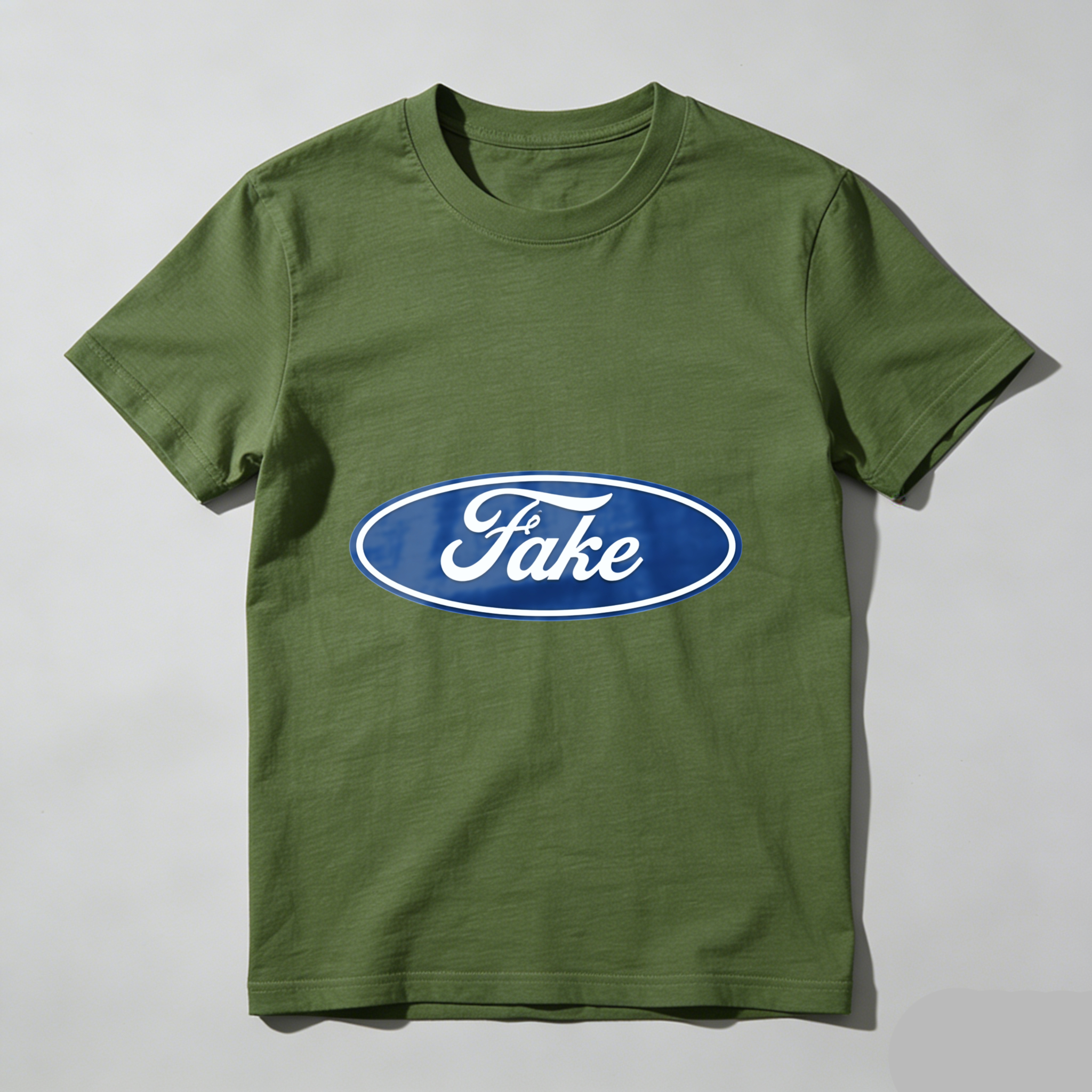 Fake Ford Logo T Shirt Black Men Women Unisex Casual Tee Top Fashion Statement Clothing