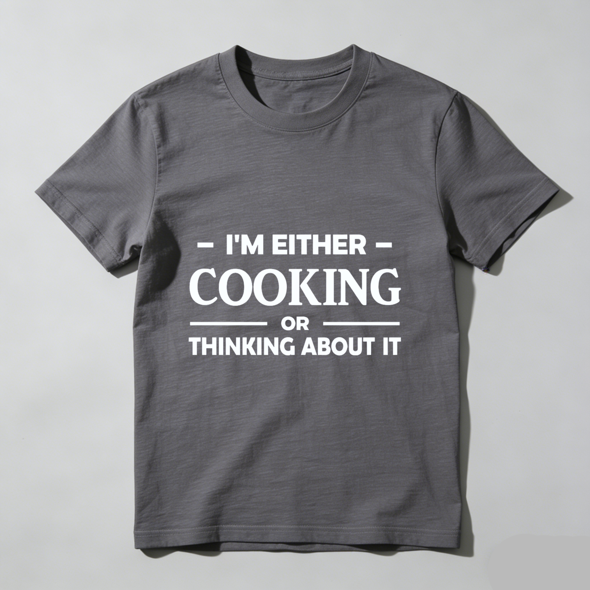 TEECURENT I M Either Cooking Or Thinking About It T Shirt For Cooking Lovers And Food Enthusiasts WOMEN
