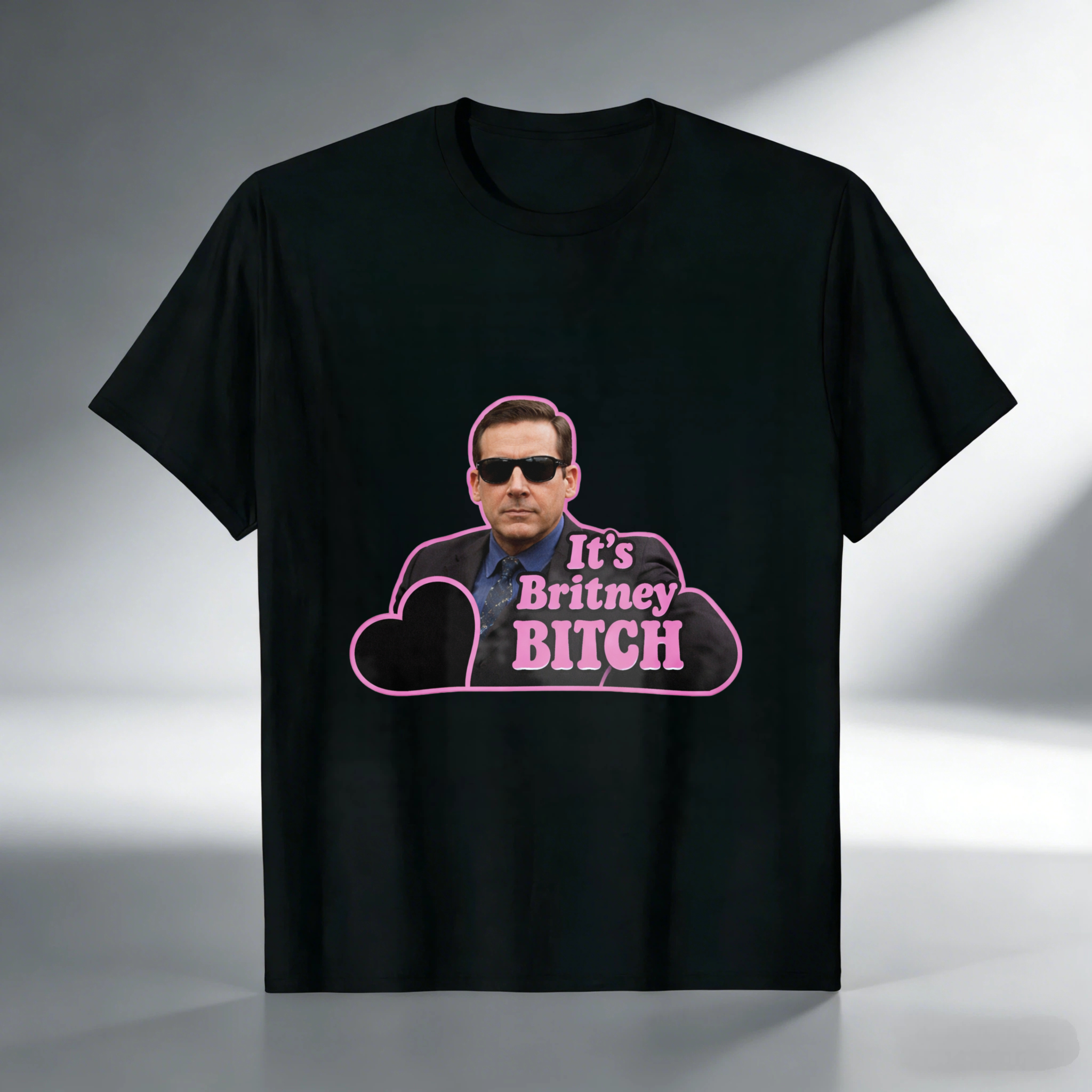 TEECURENT Its Britney Bitch Michael Scott T Shirt Funny Office Space Pop Culture Quote Men Women Unisex Black Cotton Tee Shirt