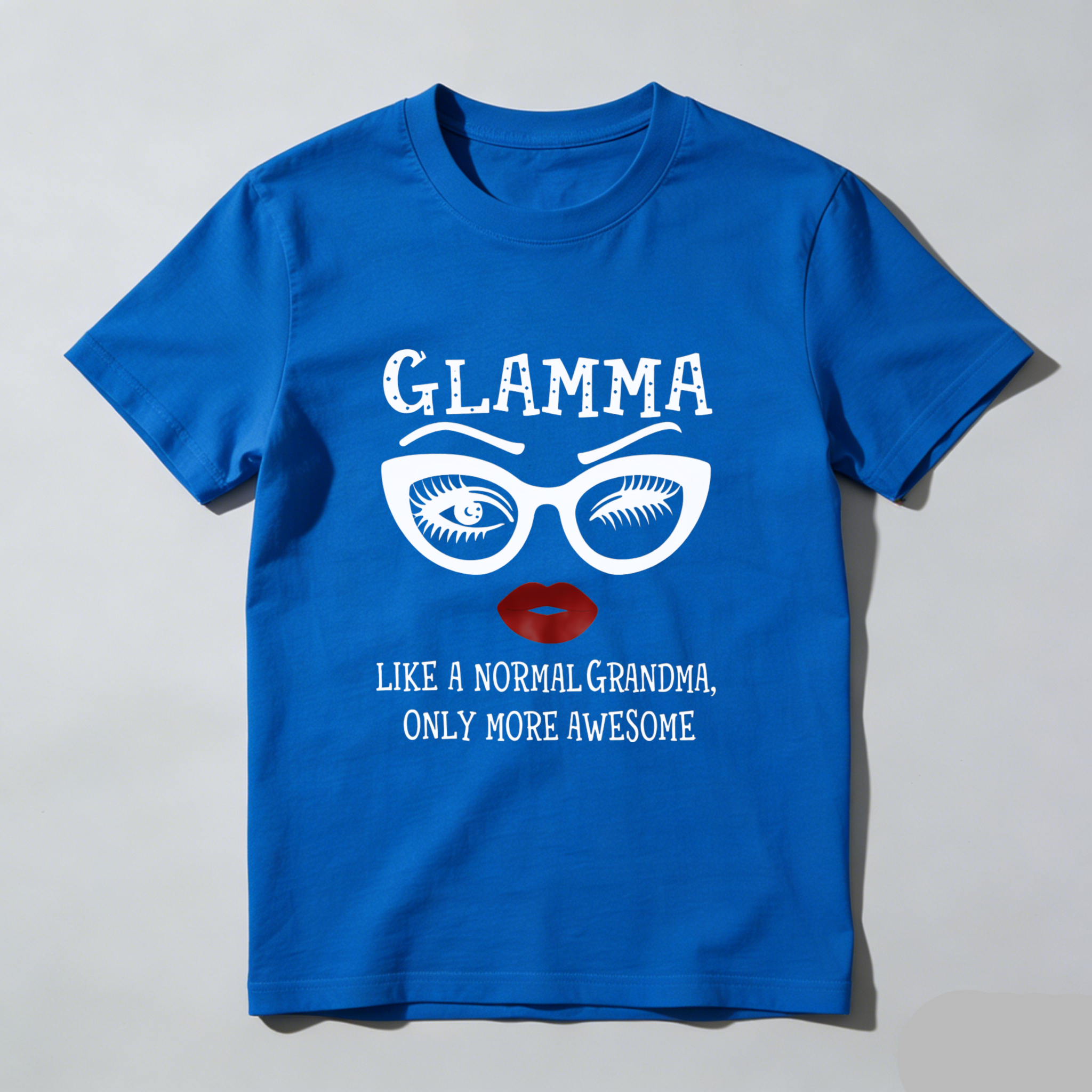 TEECURENT Glamma Like A Normal Grandma Only More Awesome T Shirt WOMEN