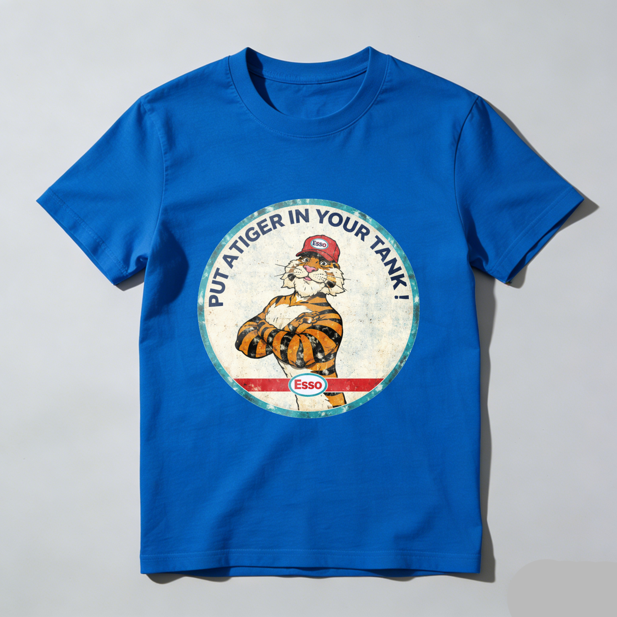 Put A Tiger In Your Tank Esso Gasoline Vintage Logo T Shirt