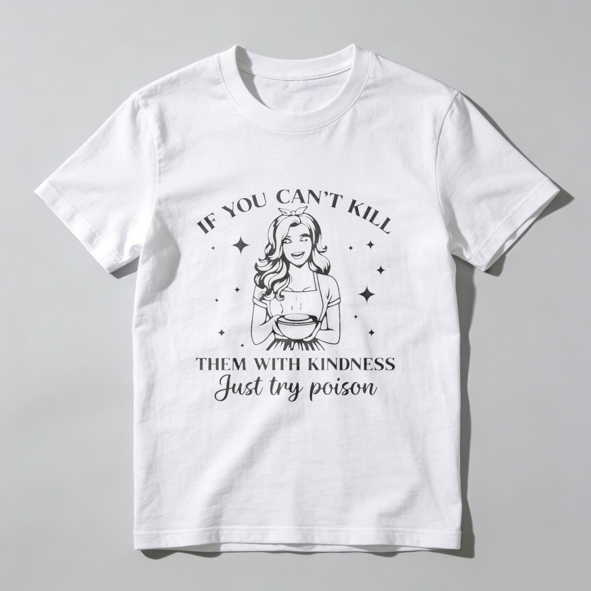 TEECURENT If You Cant Kill Them With Kindness Just Try Poison Witch T Shirt WOMEN