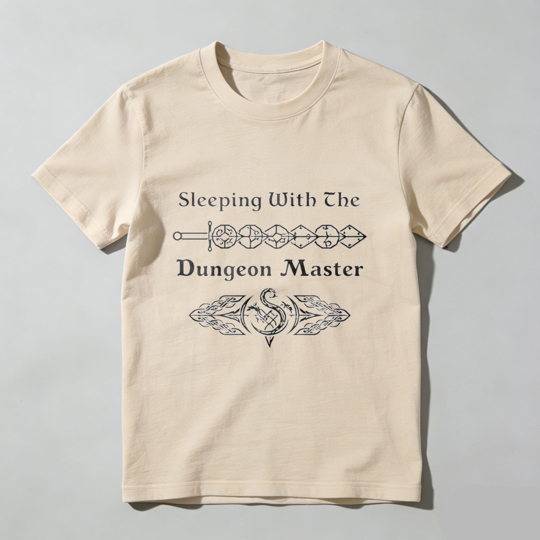 TEECURENT Sleeping With The Dungeon Master T Shirt Fantasy Role Playing Game Dnd Costume Gift For Gamers And Dm Lovers