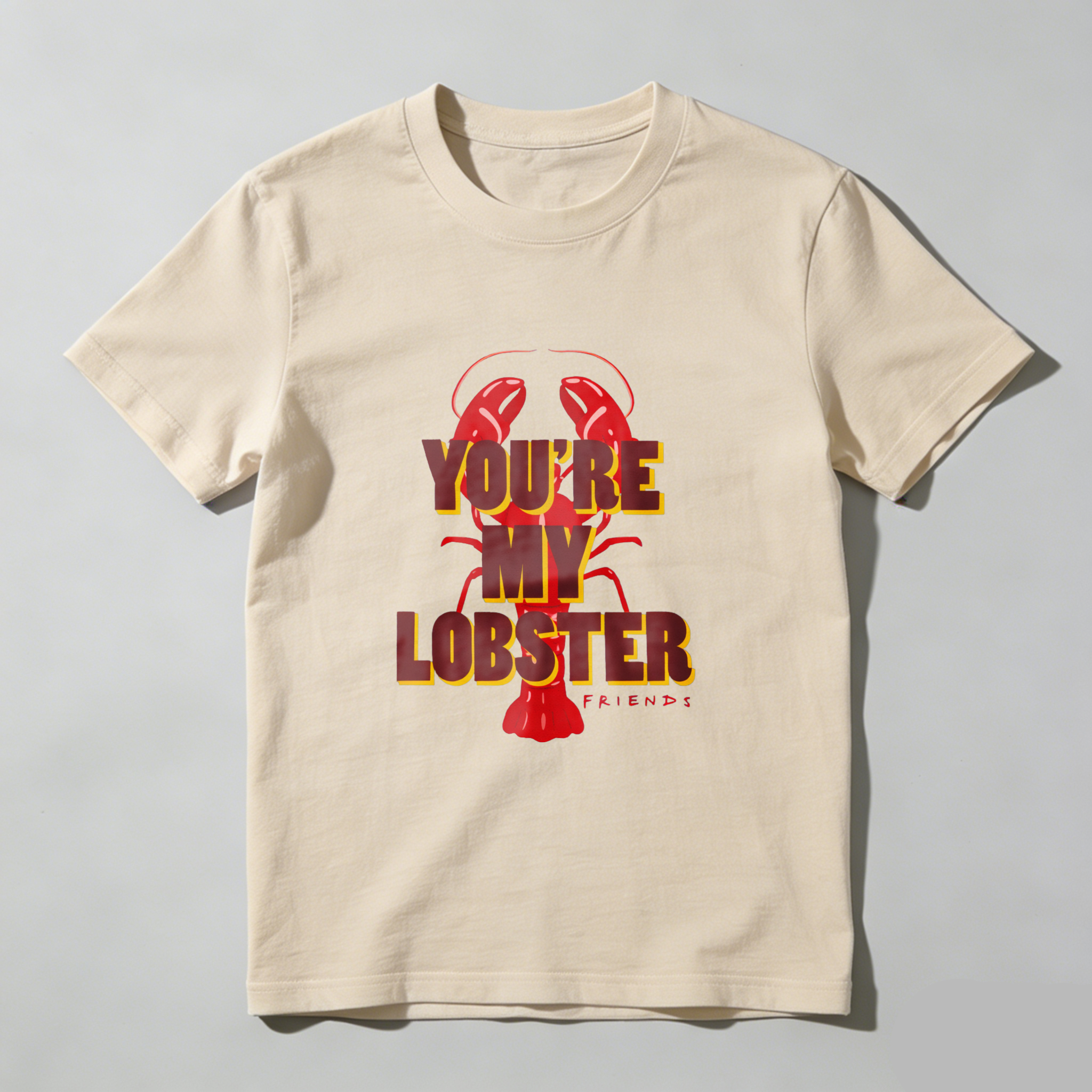 TEECURENT Youre My Lobster Friends Quote T Shirt Black Cotton Graphic Tee For Men Women Unisex Casual Top