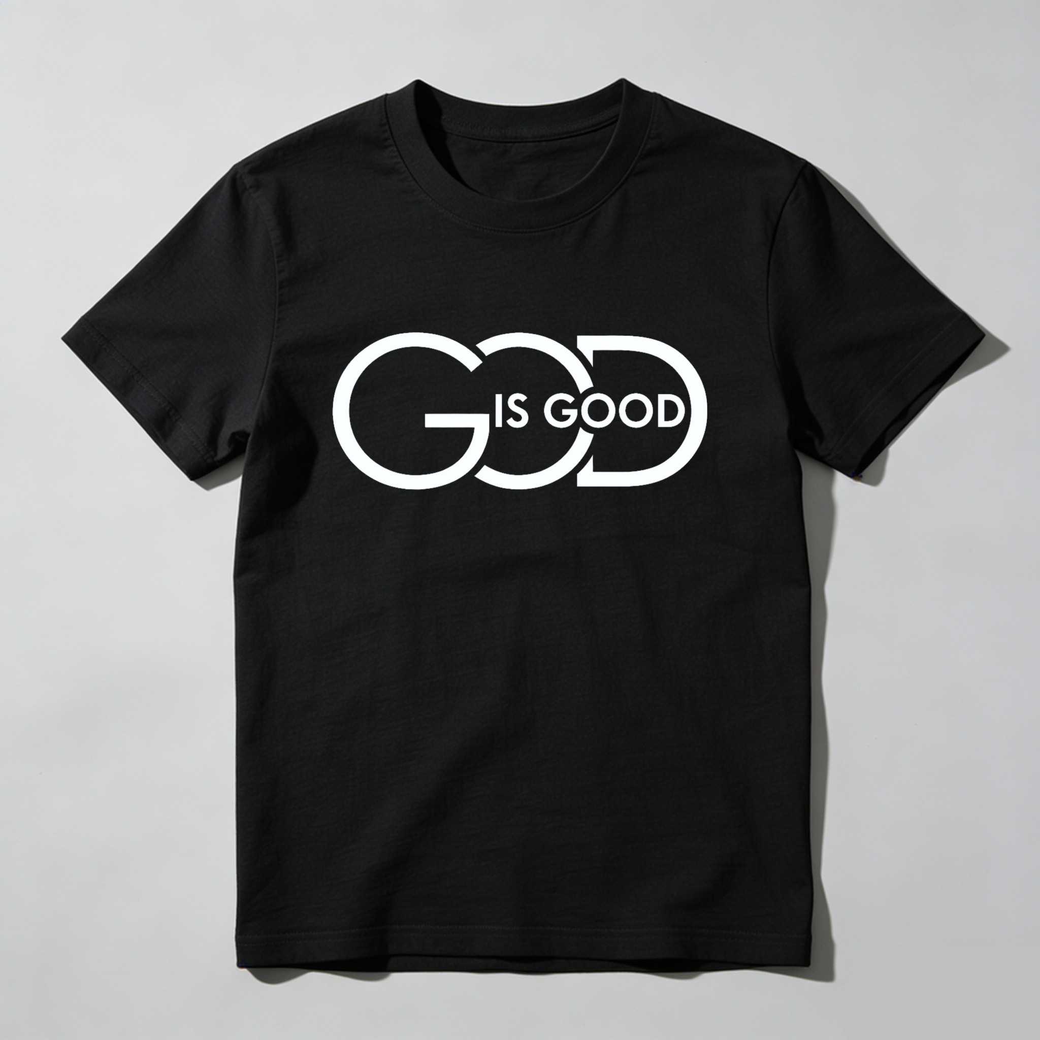 God Is Good T Shirt Made In Usa Christian Faith Statement Black Cotton Tee For Men Women Unisex Apparel