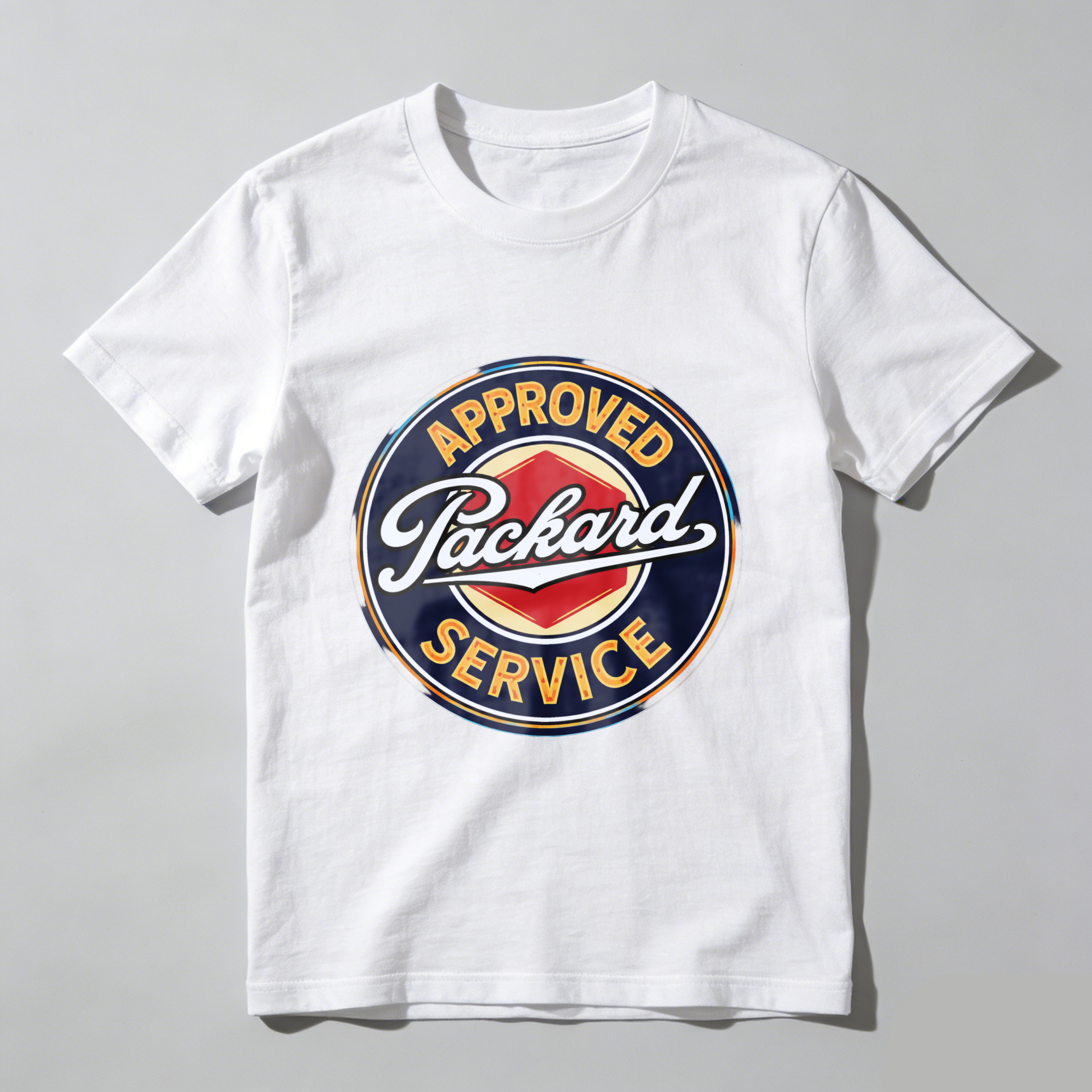Approved Packard Service Classic Logo T Shirt Men Women Vintage Automotive Design Black Cotton Tee