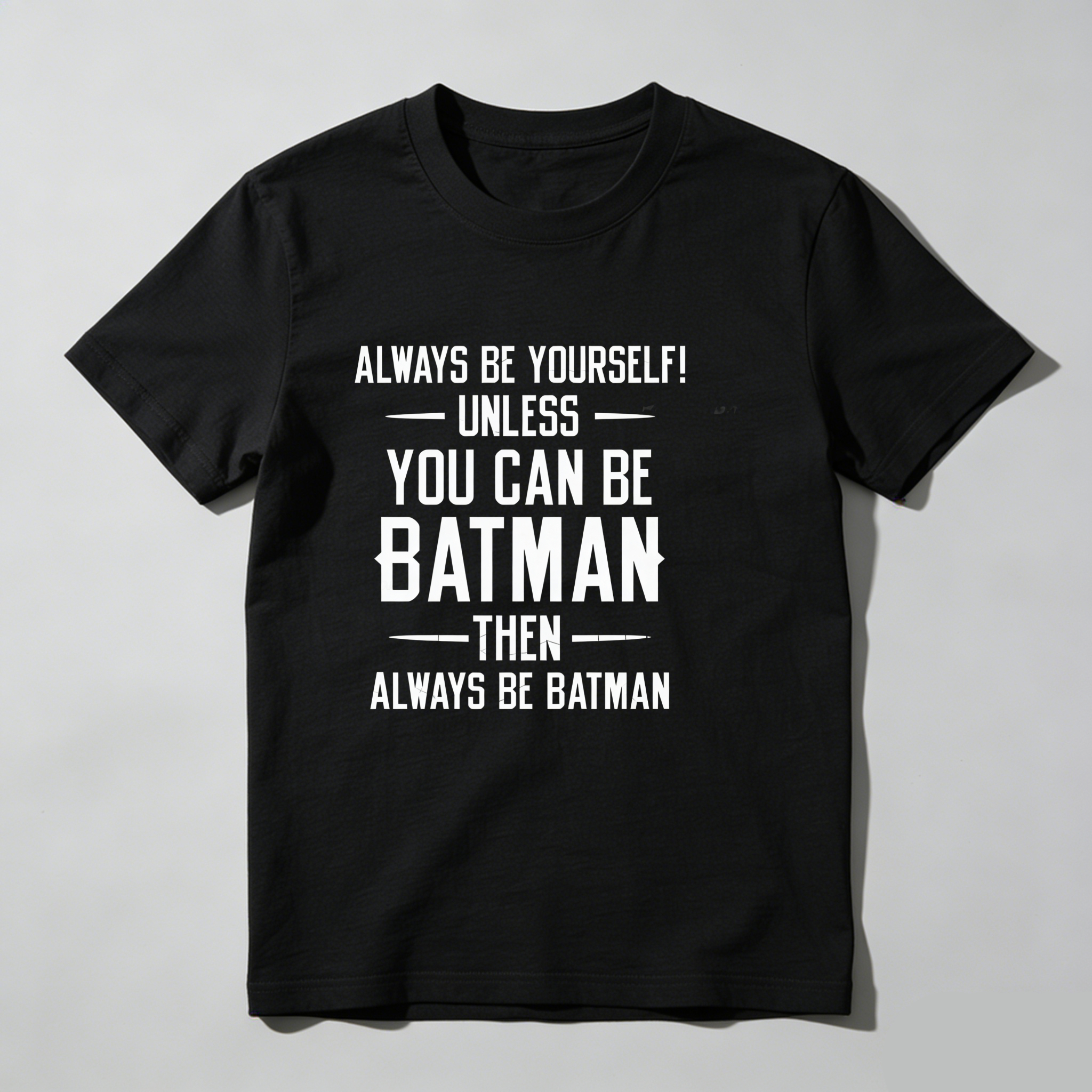 TEECURENT Always Be Yourself Unless You Can Be Batman Then Always Be Batman Pure Cotton Short Sleeve T Shirt-TeeCurent
