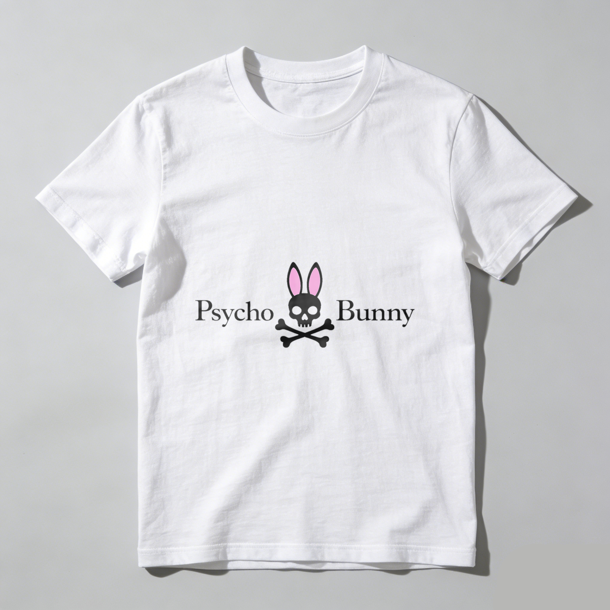 TEECURENT Psycho Bunny Skull And Crossbones T Shirt Black Unisex Casual Graphic Tee For Men Women