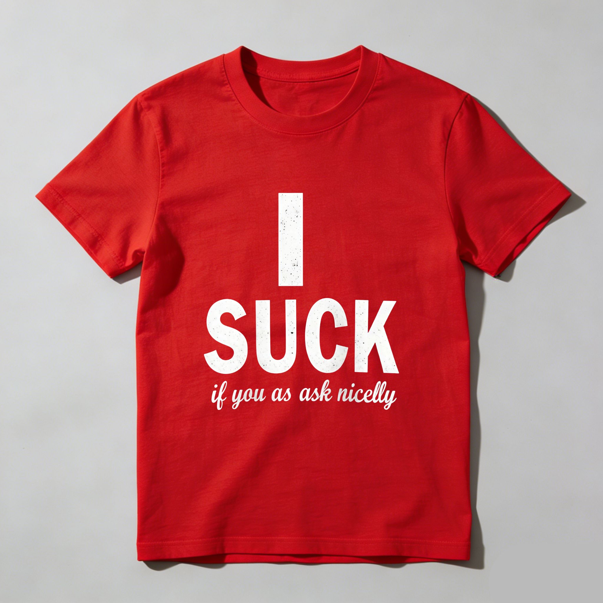 TEECURENT T-SHIRT  I Suck If You Ask Nicely