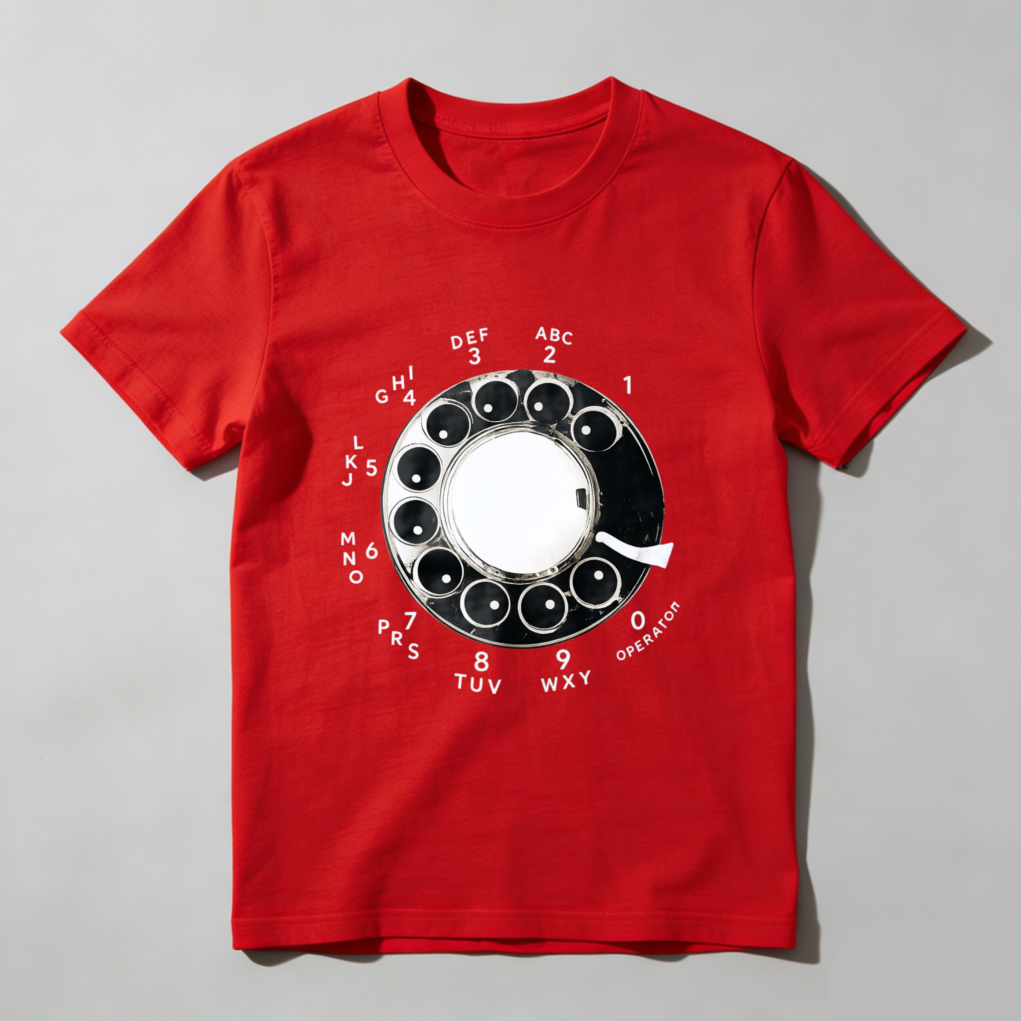 Retro Rotary Dial Phone T-Shirt Vintage Telephone Design Made In Usa Unisex Black Shirt Classic Communication Theme Graphic Tee