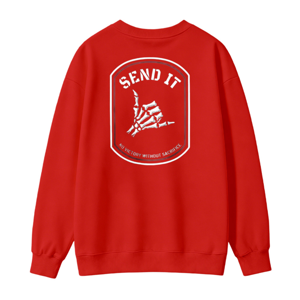 Send It Skeleton Hand Graphic Sweatshirt