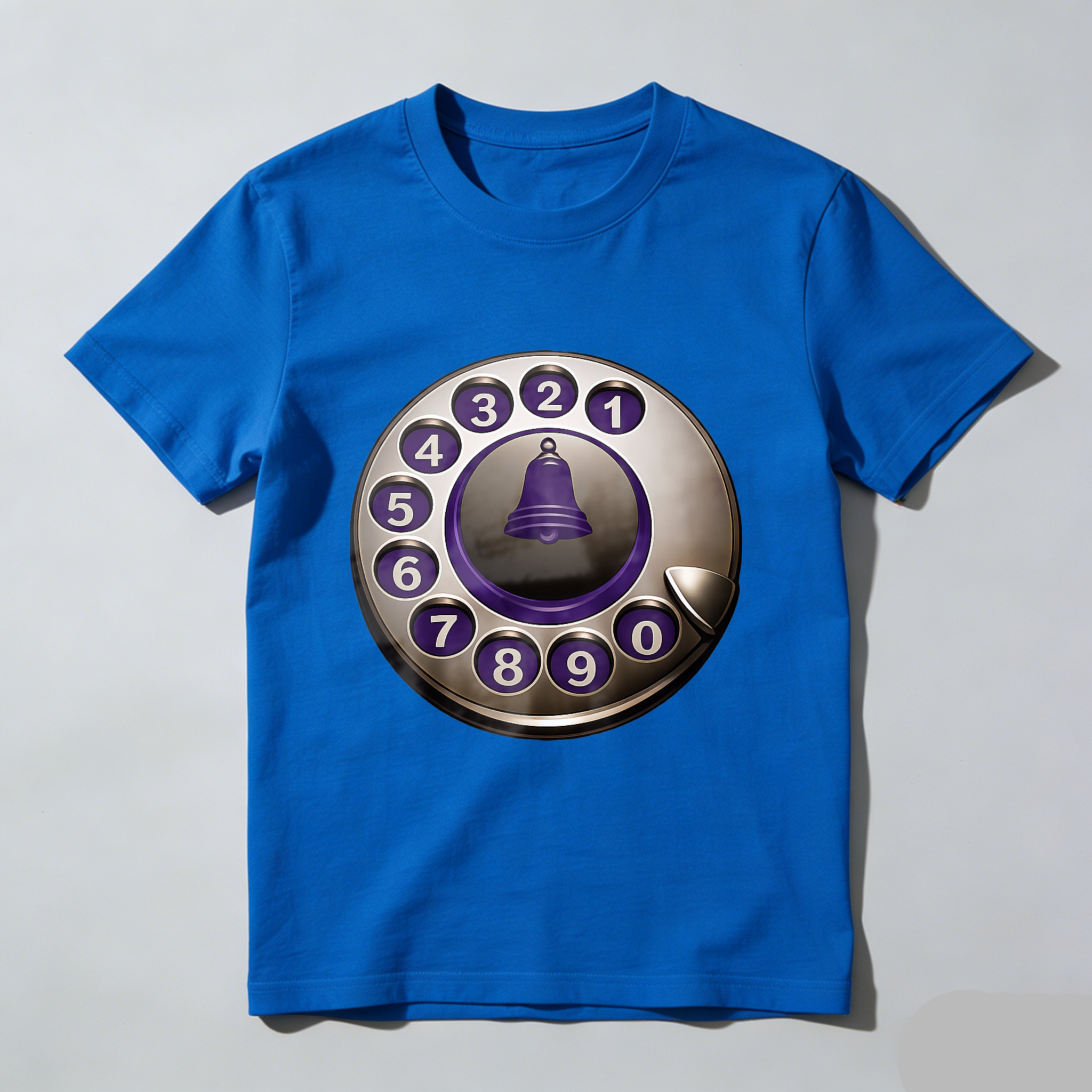 Retro Telephone Dial Design T Shirt Made In Usa