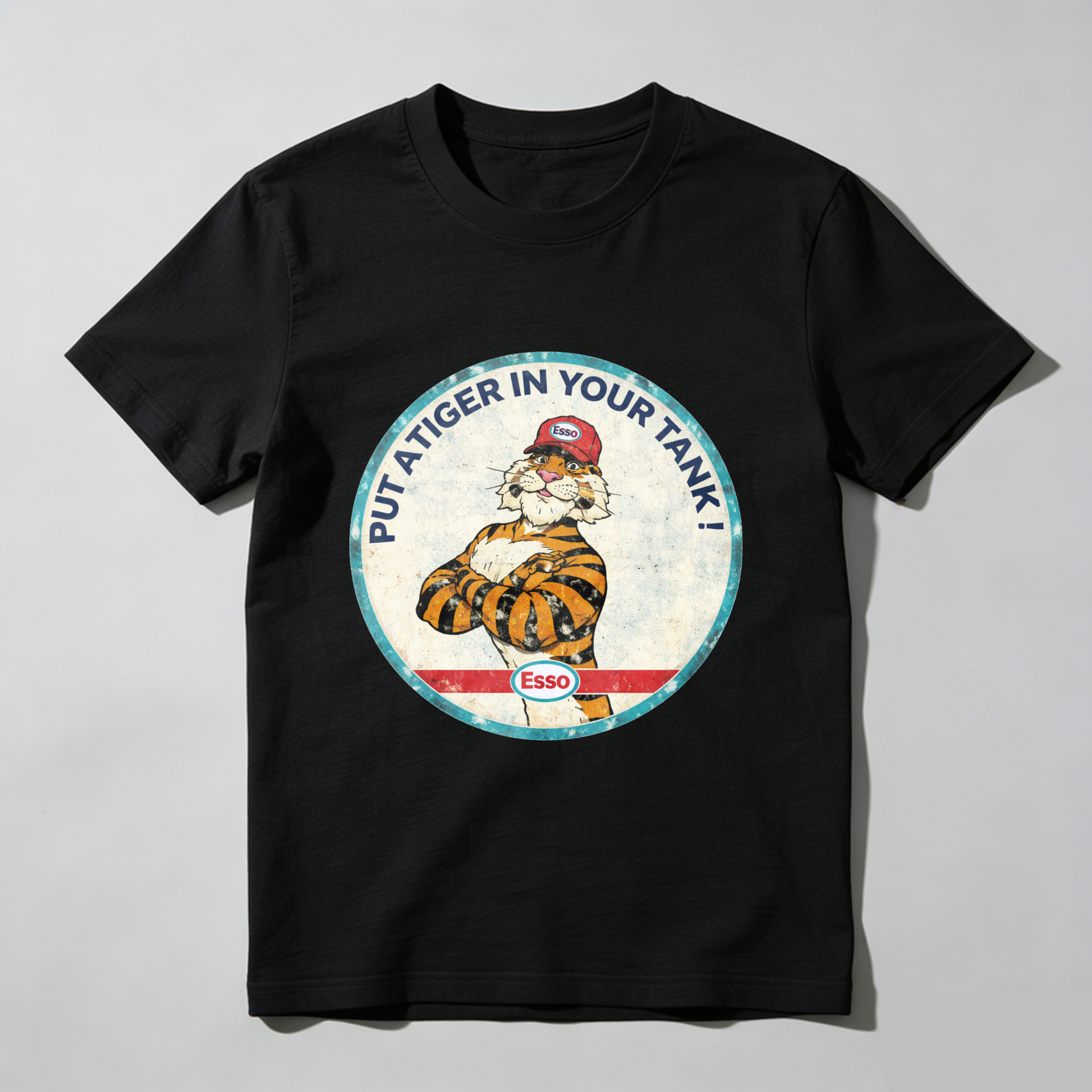Put A Tiger In Your Tank Esso Gasoline Vintage Logo T Shirt