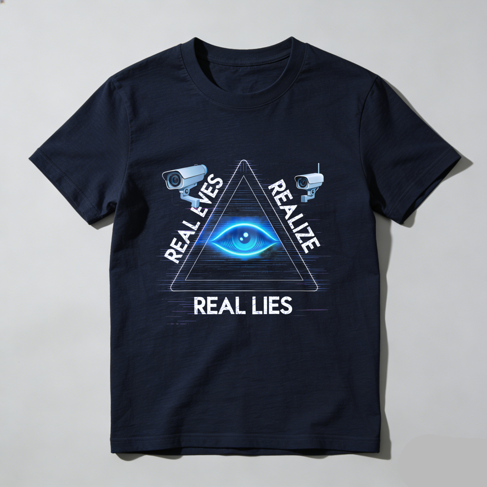 TEECURENT  Real Eyes Realize Real Lies Eye Surveillance Symbol TEECURENT