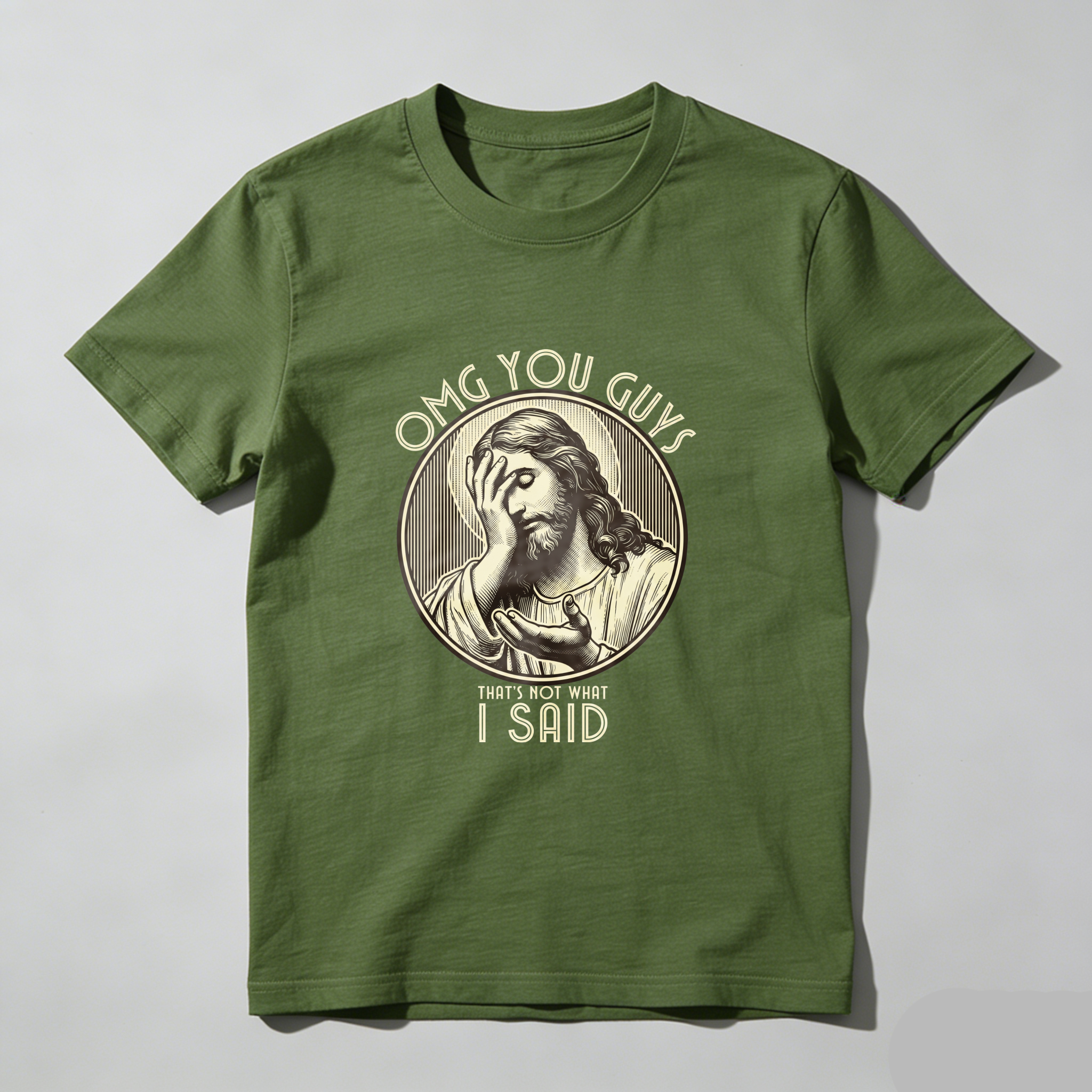 Casual, Men's T-Shirt, Religious Humor Design, Everyday Wear, Gift For Friends