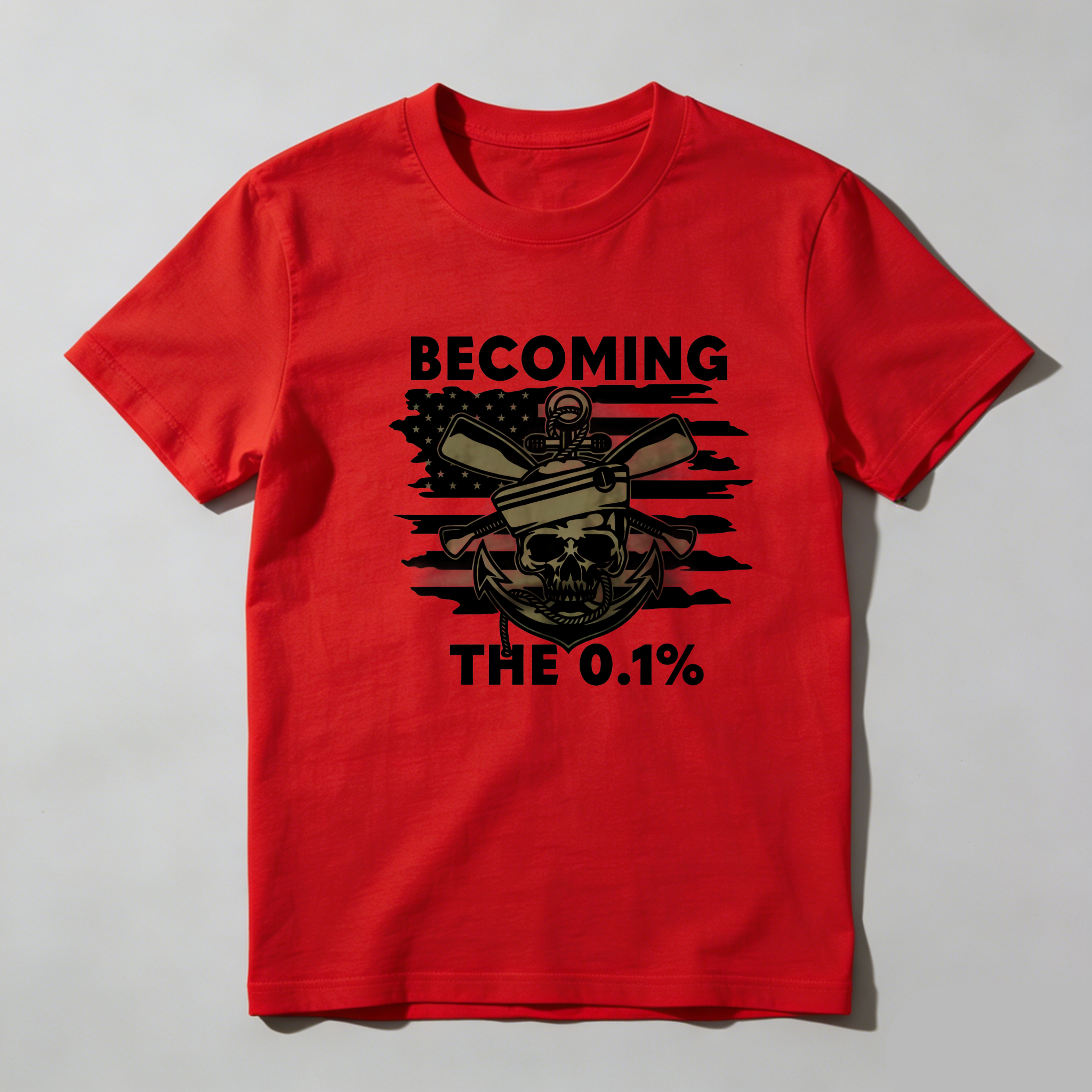 TEECURENT Becoming The 0.1 Percent Pure Cotton Short Sleeve T Shirt-TeeCurent