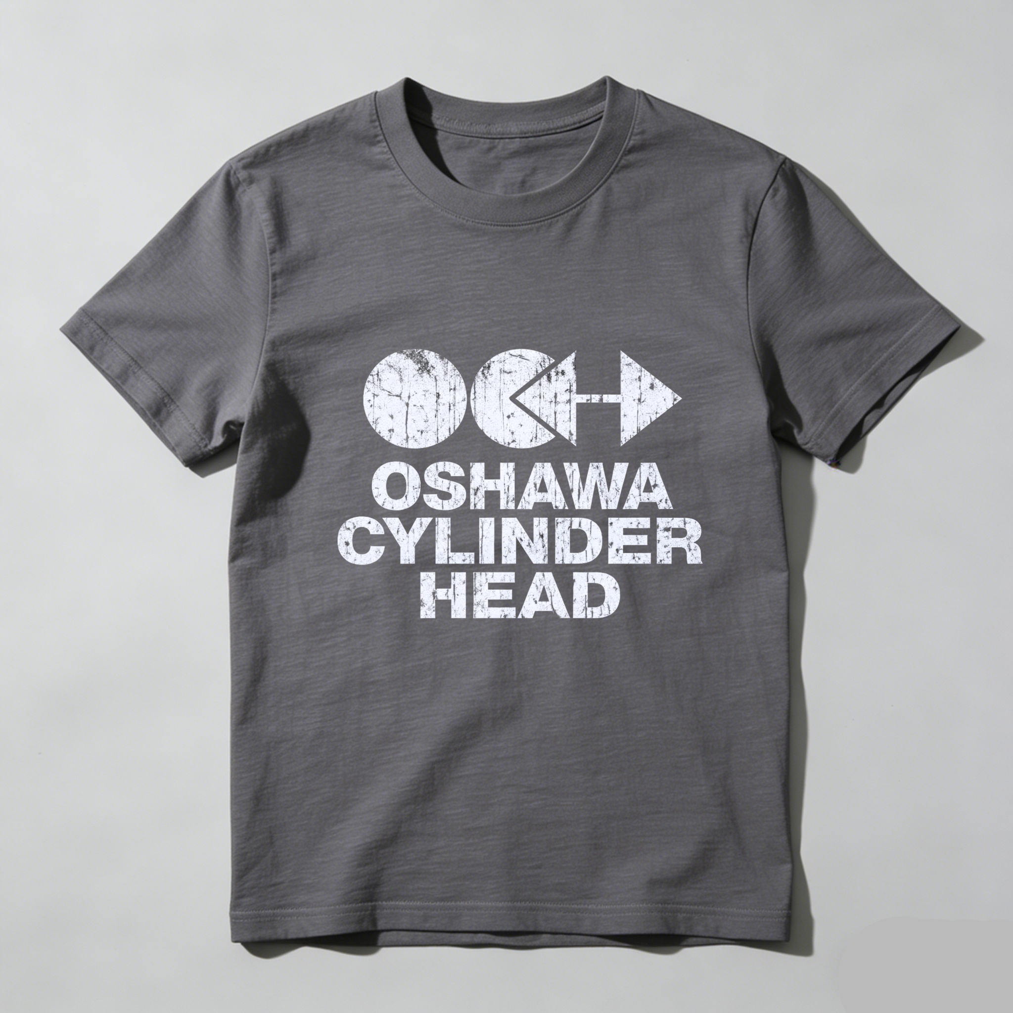 Oshawa Cylinder Head Logo T Shirt Black Men Women Unisex Casual Streetwear Top