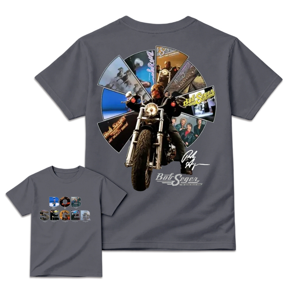 Bob Seger Roll Me Away Motorcycle Rock Band Fans Vintage Graphic T Shirt