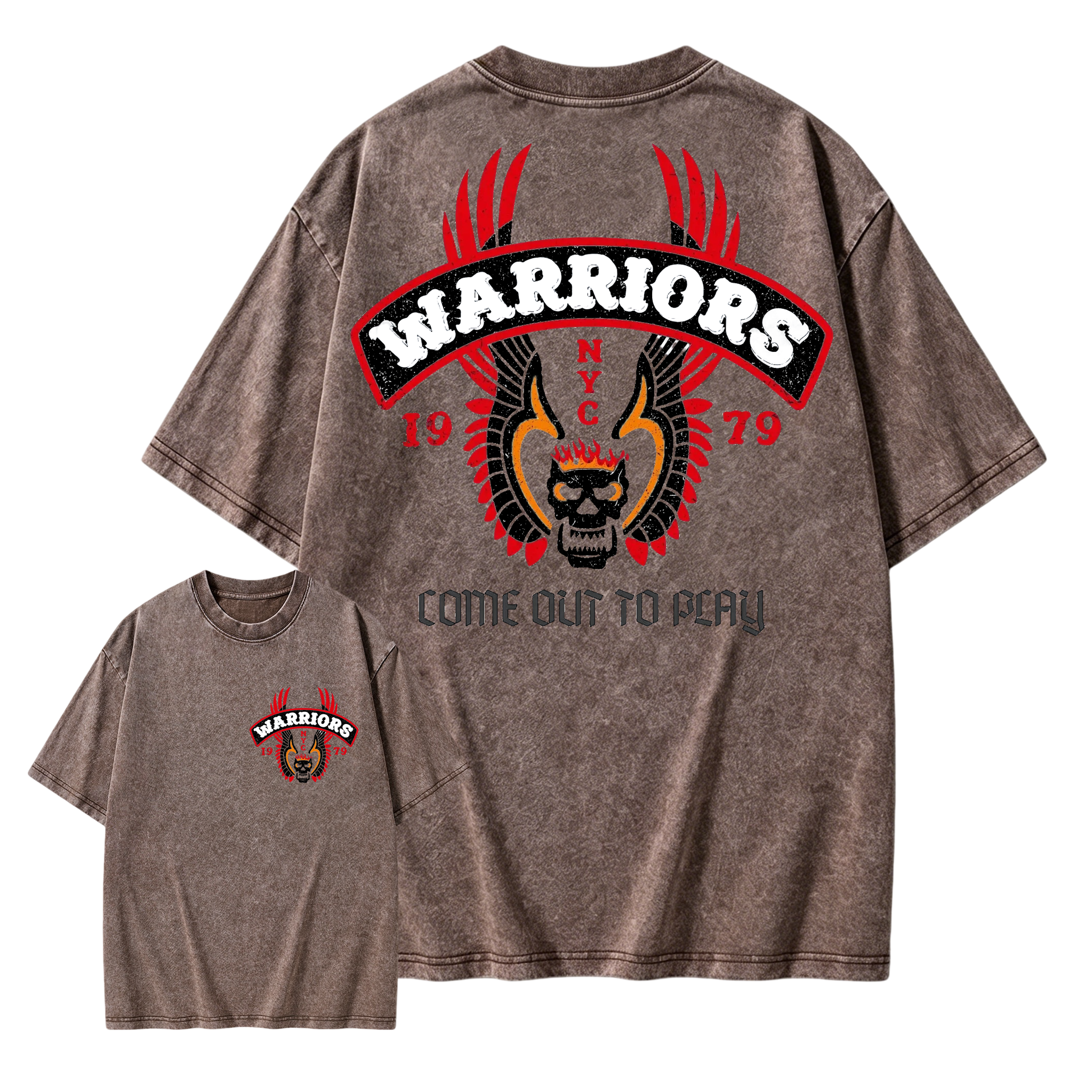The Warriors "Come Out To Play" 1979 Retro Movie Washed T-shirt