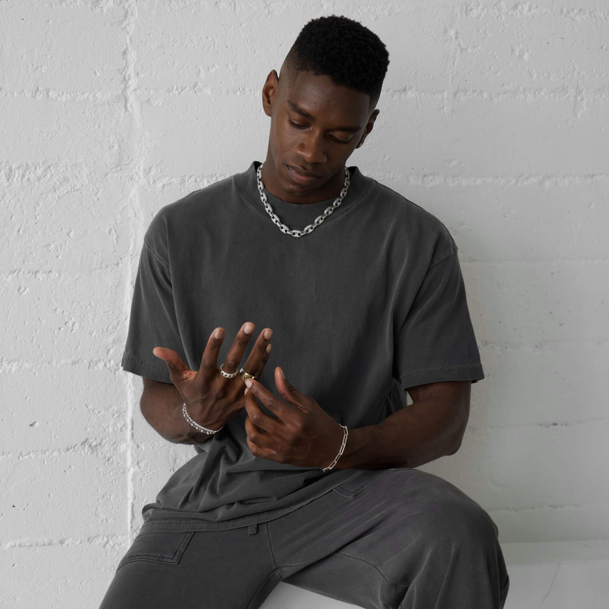 MENS MOCK NECK TEE