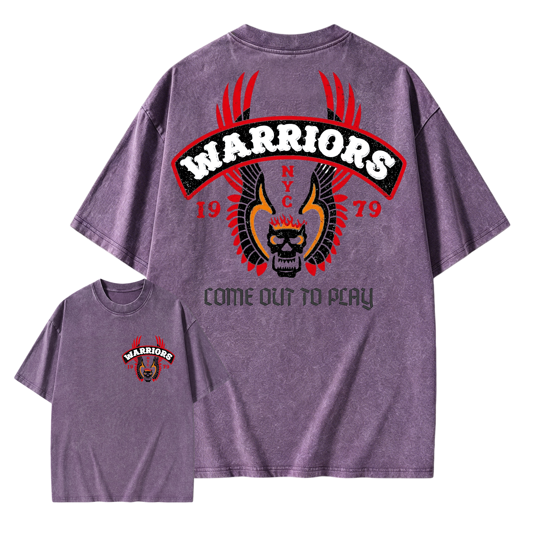 The Warriors "Come Out To Play" 1979 Retro Movie Washed T-shirt
