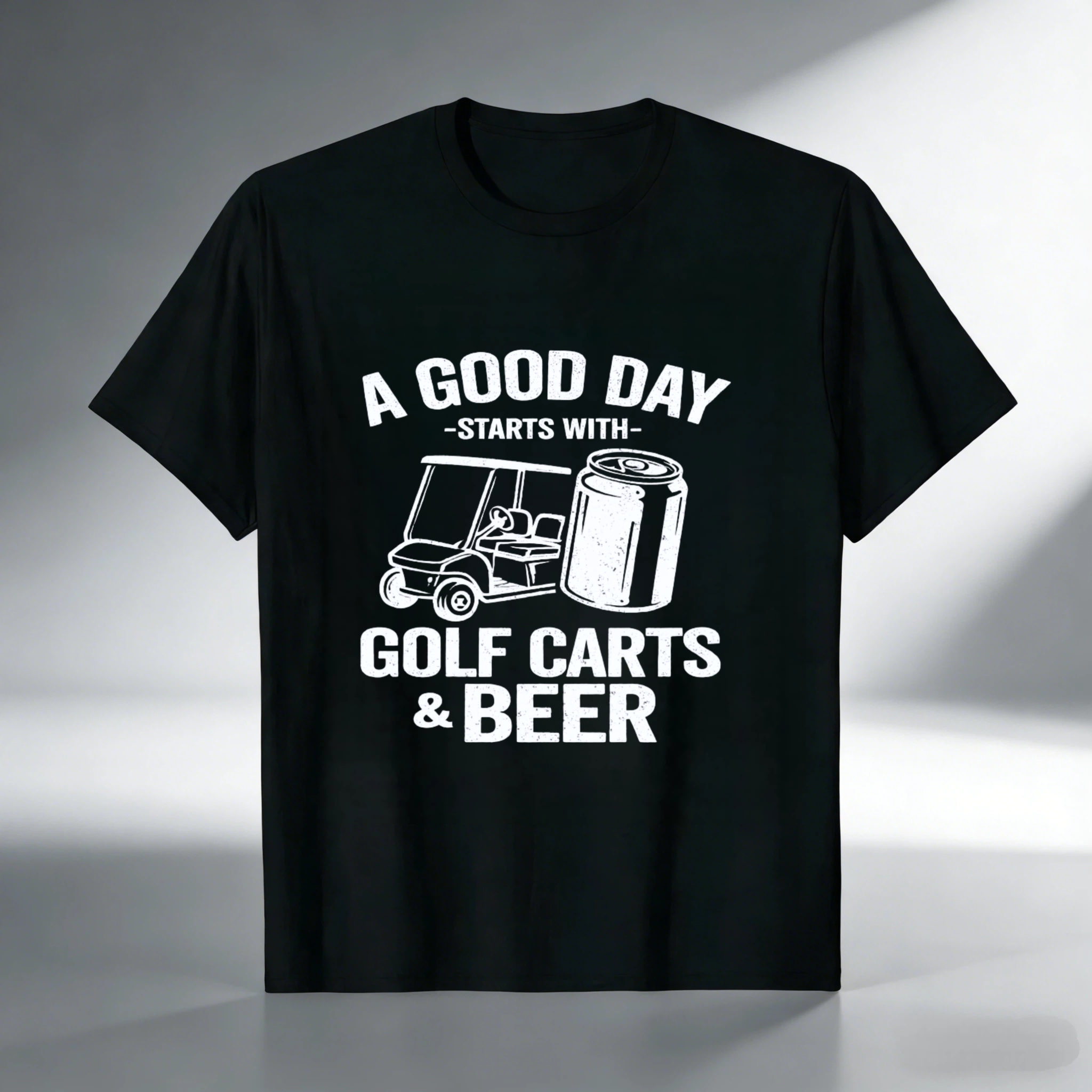 A Good Day Starts With Golf Carts And Beer T-Shirt