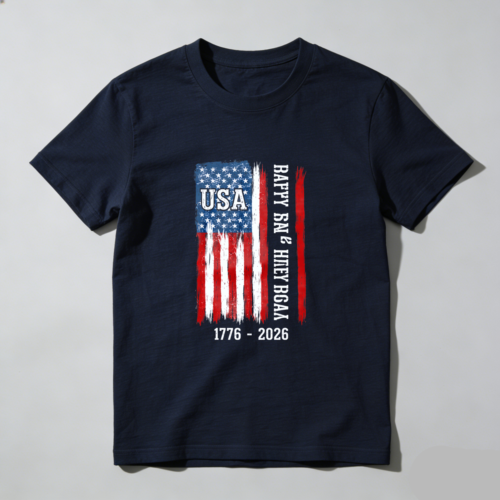 Usa Flag 1776 2026 Independence Day Celebration T Shirt Black