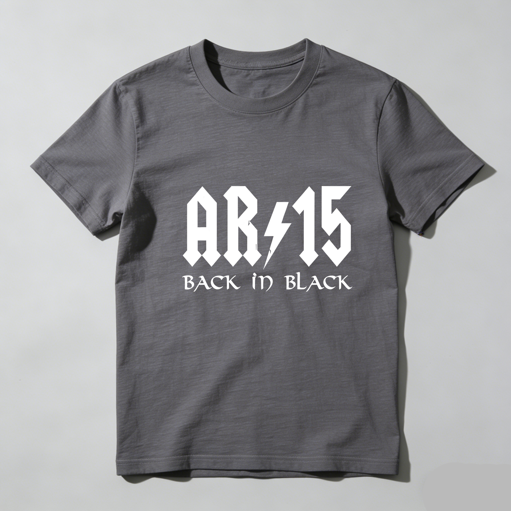 TEECURENT Ar15 Back In Black Pure Cotton Short Sleeve T Shirt-TeeCurent