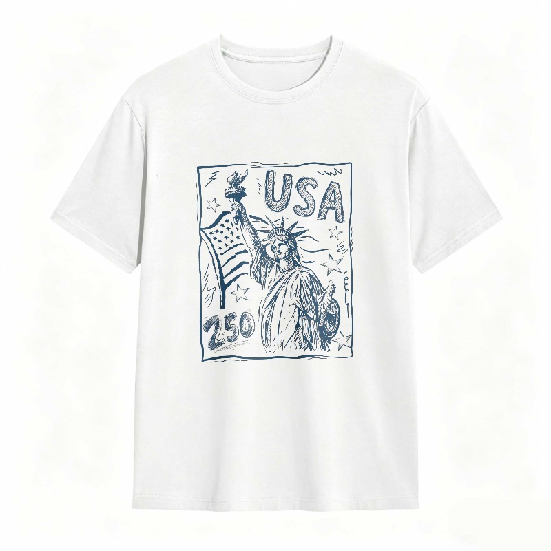 Statue Of Liberty Usa Flag 250 T-shirt