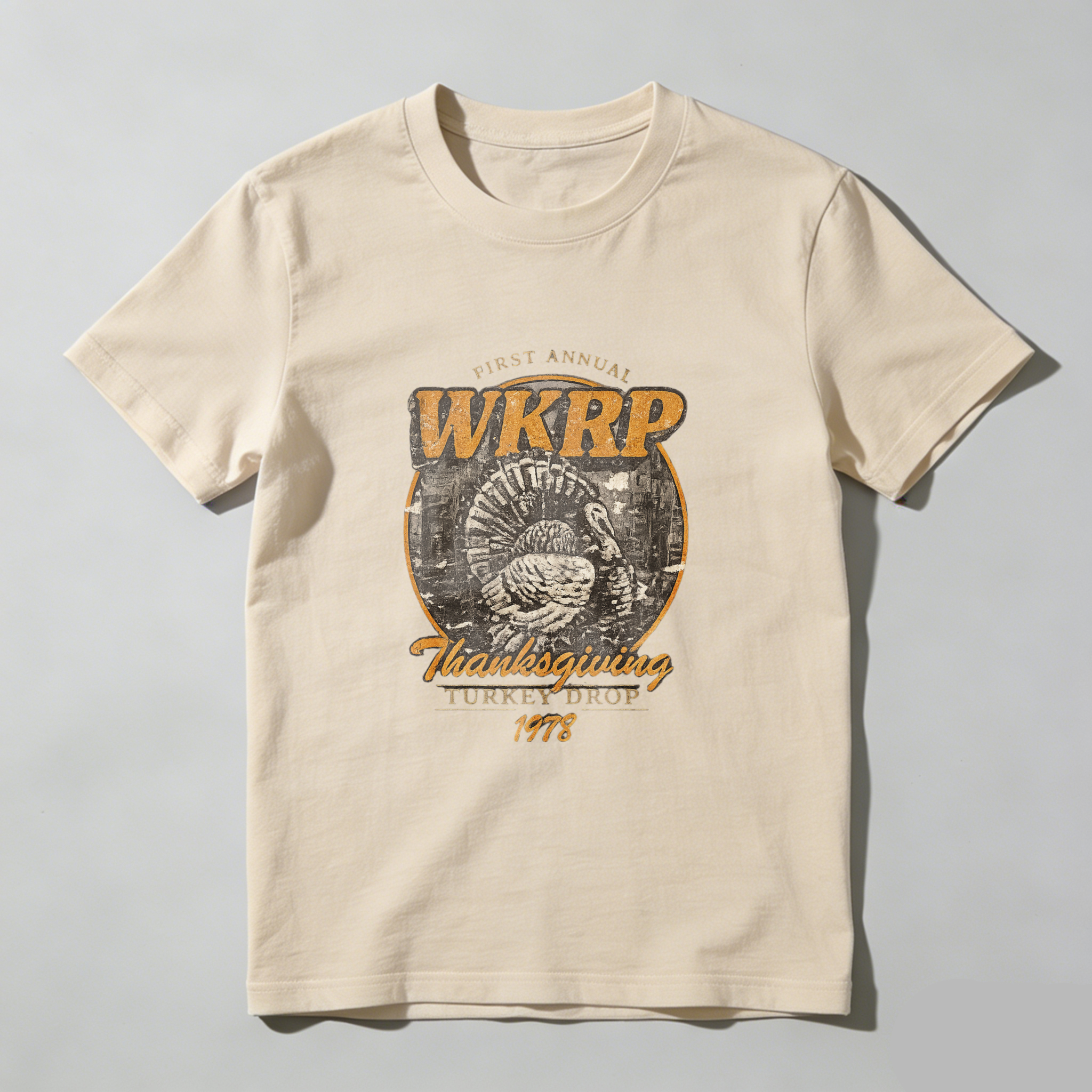 TEECURENT First Annual Wkrp Thanksgiving Turkey Drop 1978 T Shirt