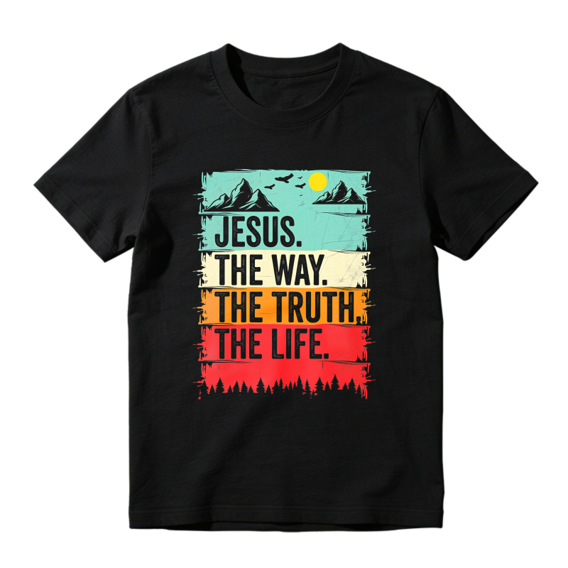 Dorawear™ Jesus The Way The Truth The Life Mountain Landscape Unisex Classic T-shirt