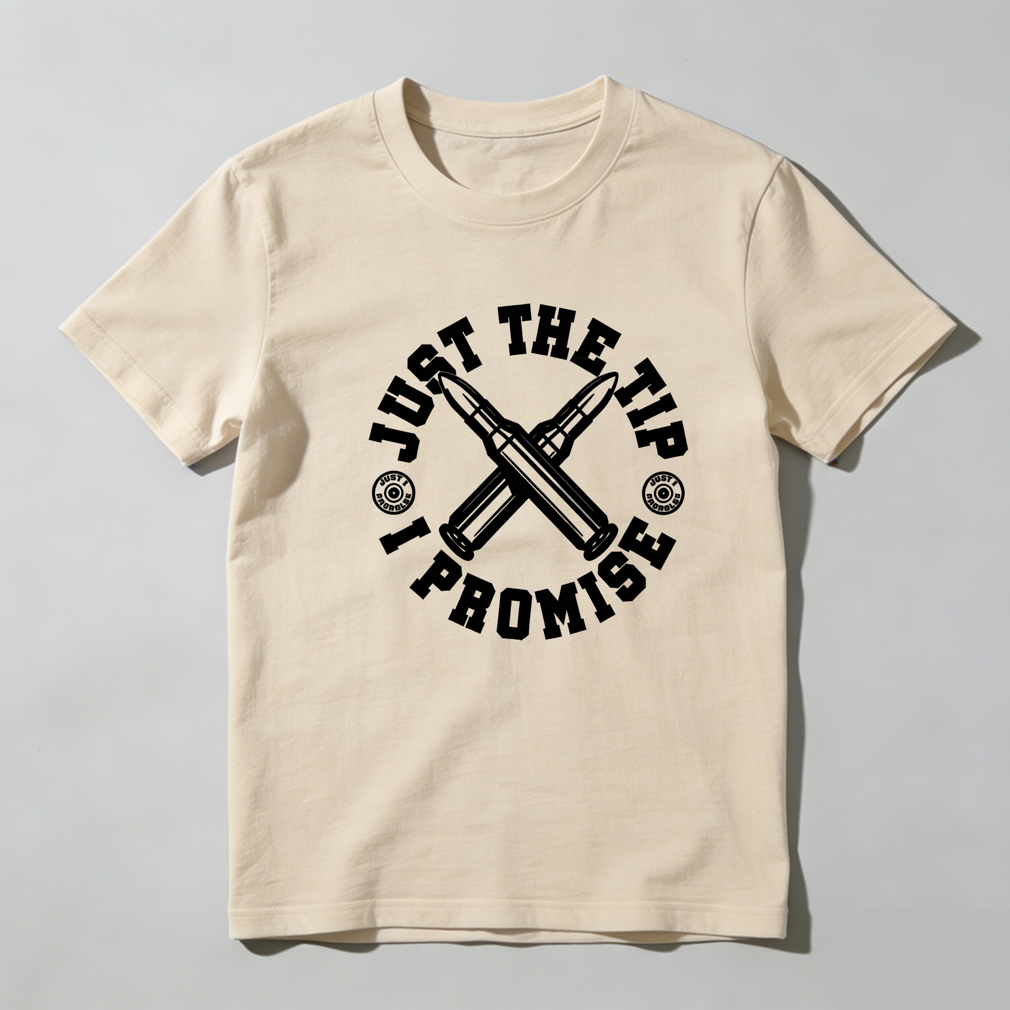 TEECURENT Just The Tip I Promise Pure Cotton Short Sleeve T Shirt-TeeCurent