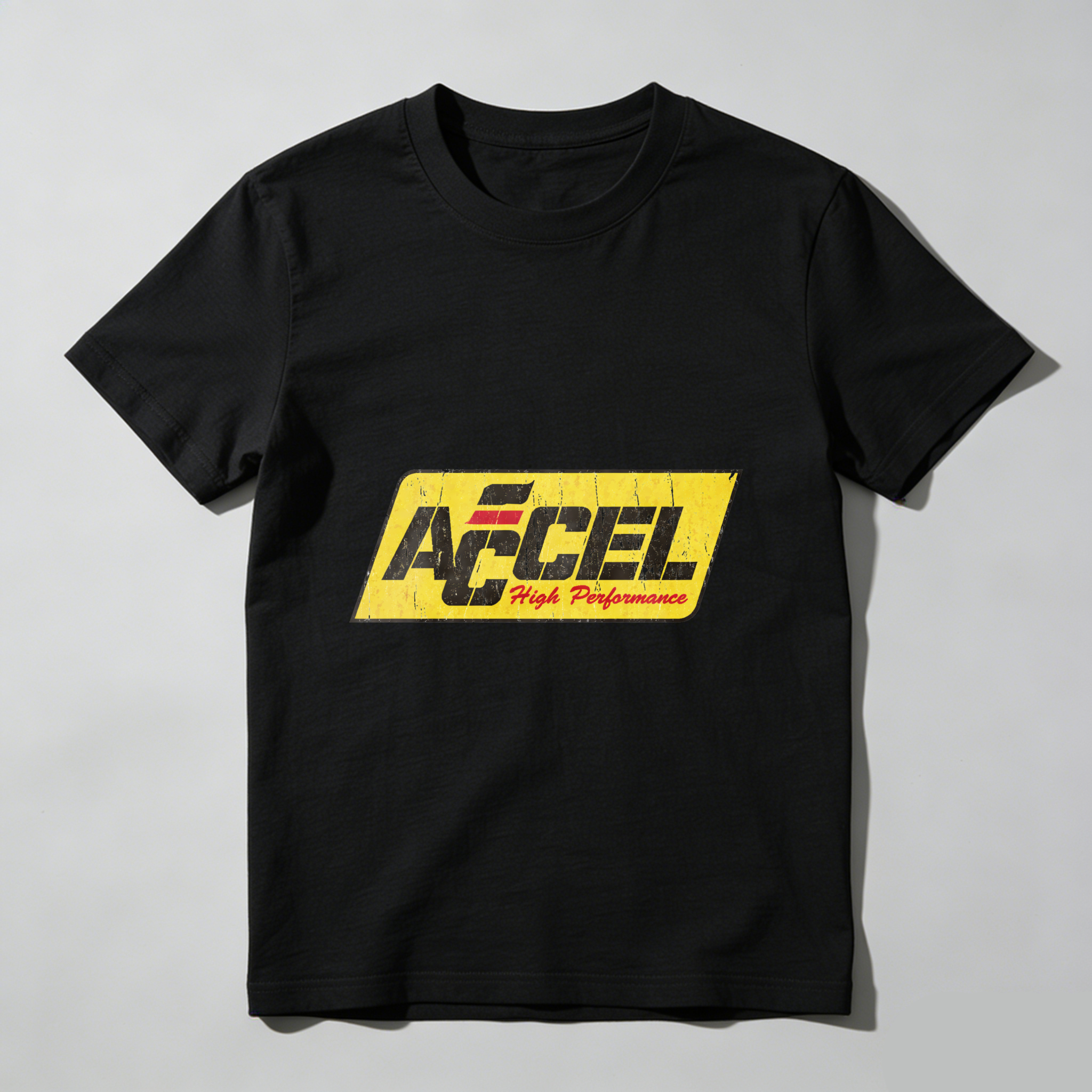 Accel High Performance Logo T Shirt Black Men Women Casual Wear Sport Style Graphic Tee