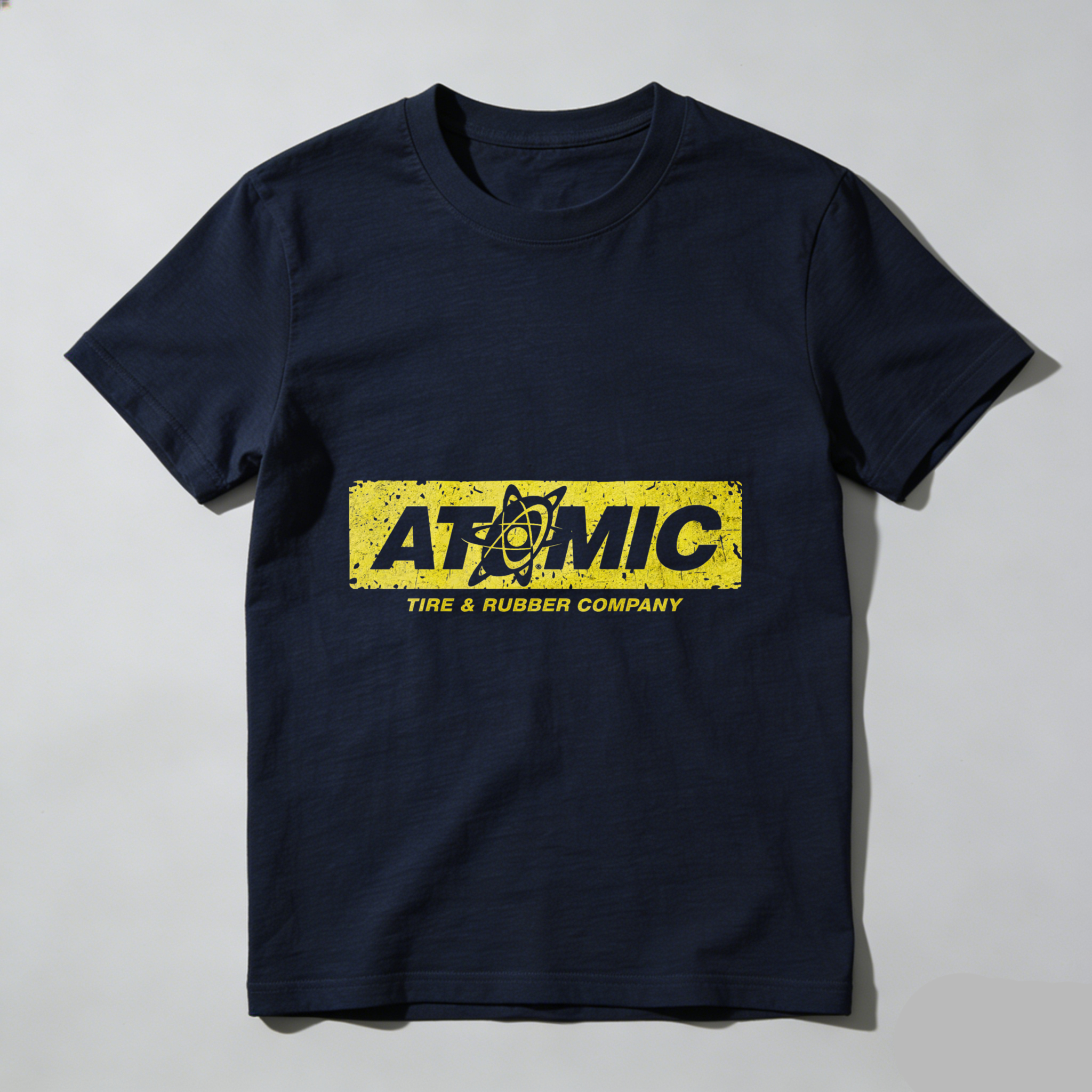 Atomic Tire And Rubber Company Logo T Shirt Black Men Women Unisex Casual Wear