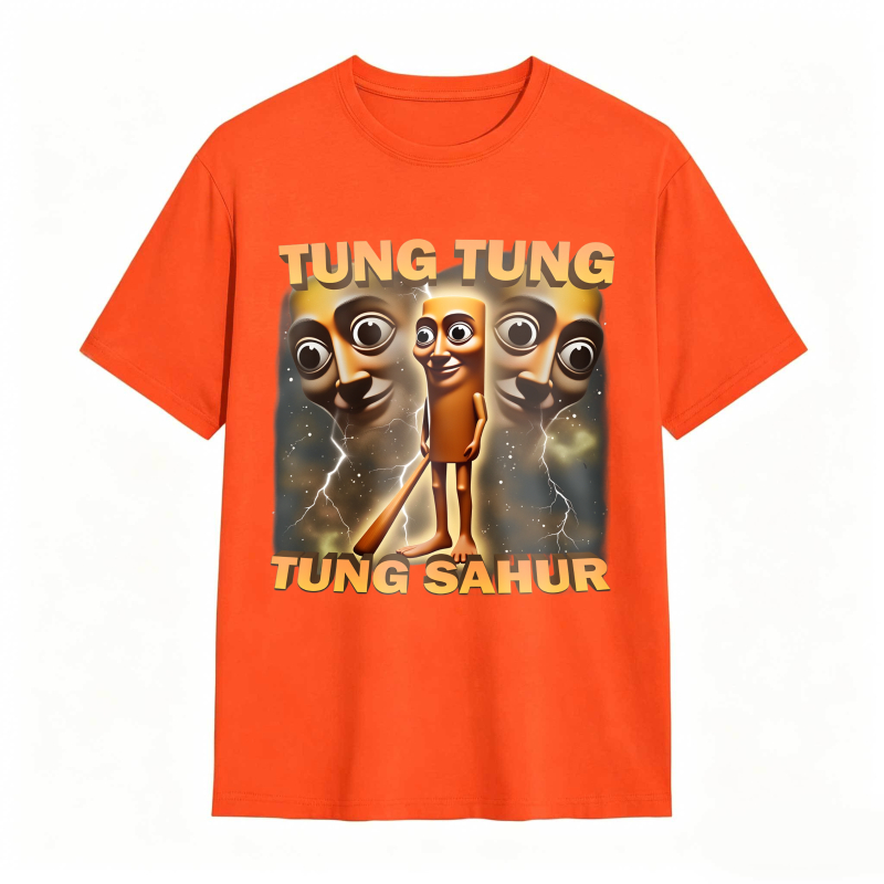 100% Cotton Tung Tung Tung Sahur Graphic Tee