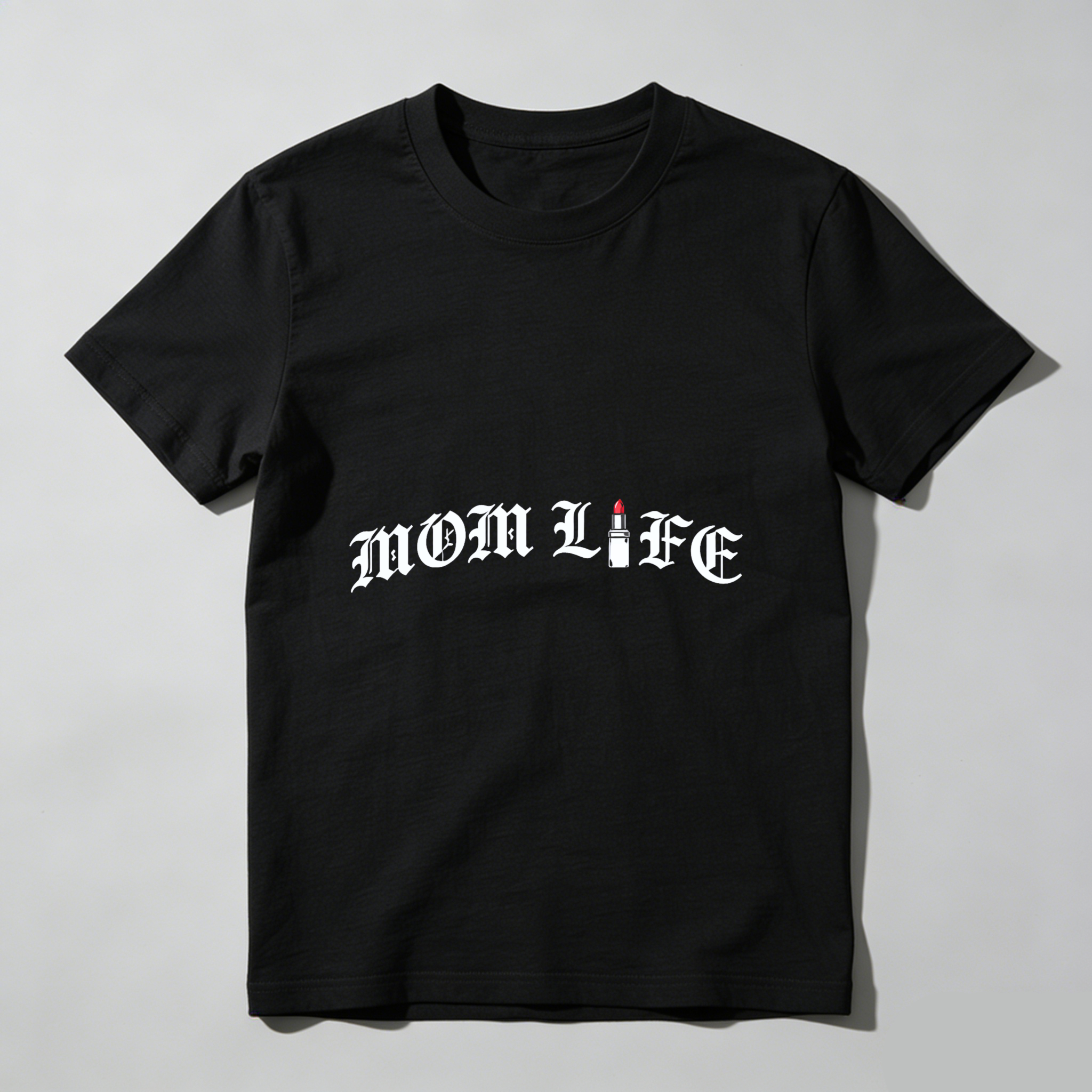 TEECURENT Mom Life T Shirt For Women Mothers Day Gift Funny Mom Humor Black Cotton Tee Shirt WOMEN