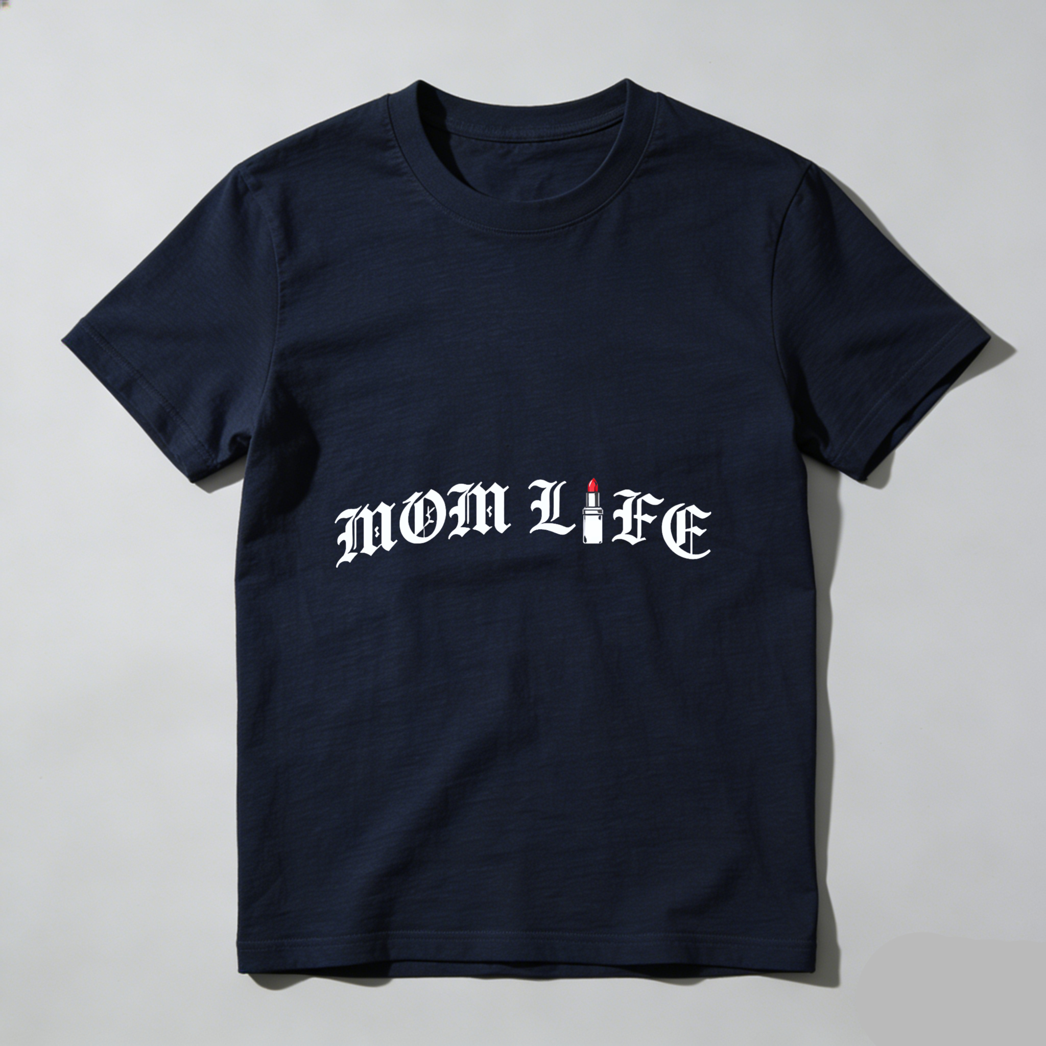 TEECURENT Mom Life T Shirt For Women Mothers Day Gift Funny Mom Humor Black Cotton Tee Shirt WOMEN