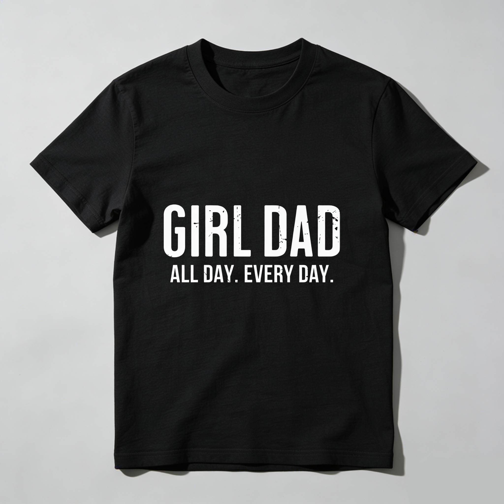 TEECURENT Girl Dad All Day Every Day Pure Cotton Short Sleeve T-Shirt-TeeCurent