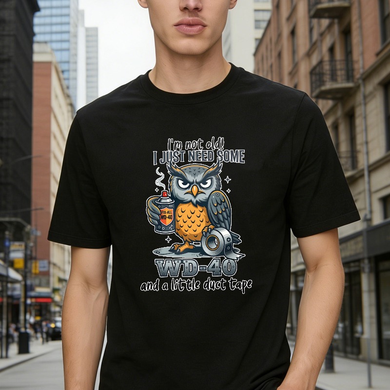 Owl With Wd 40 And Duct Tape Humor Unisex Classic T-shirt
